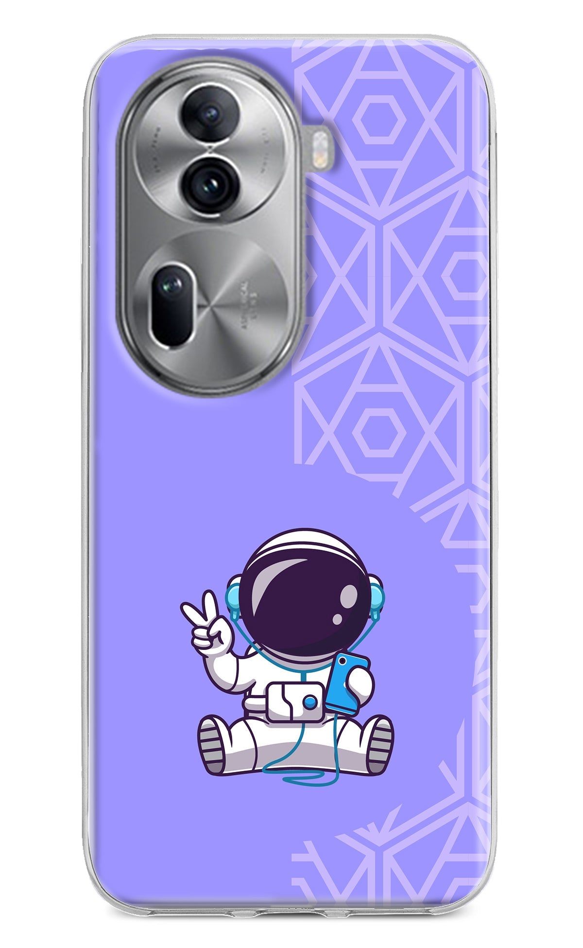 Cute Astronaut Chilling Oppo Reno11 Pro 5G Back Cover