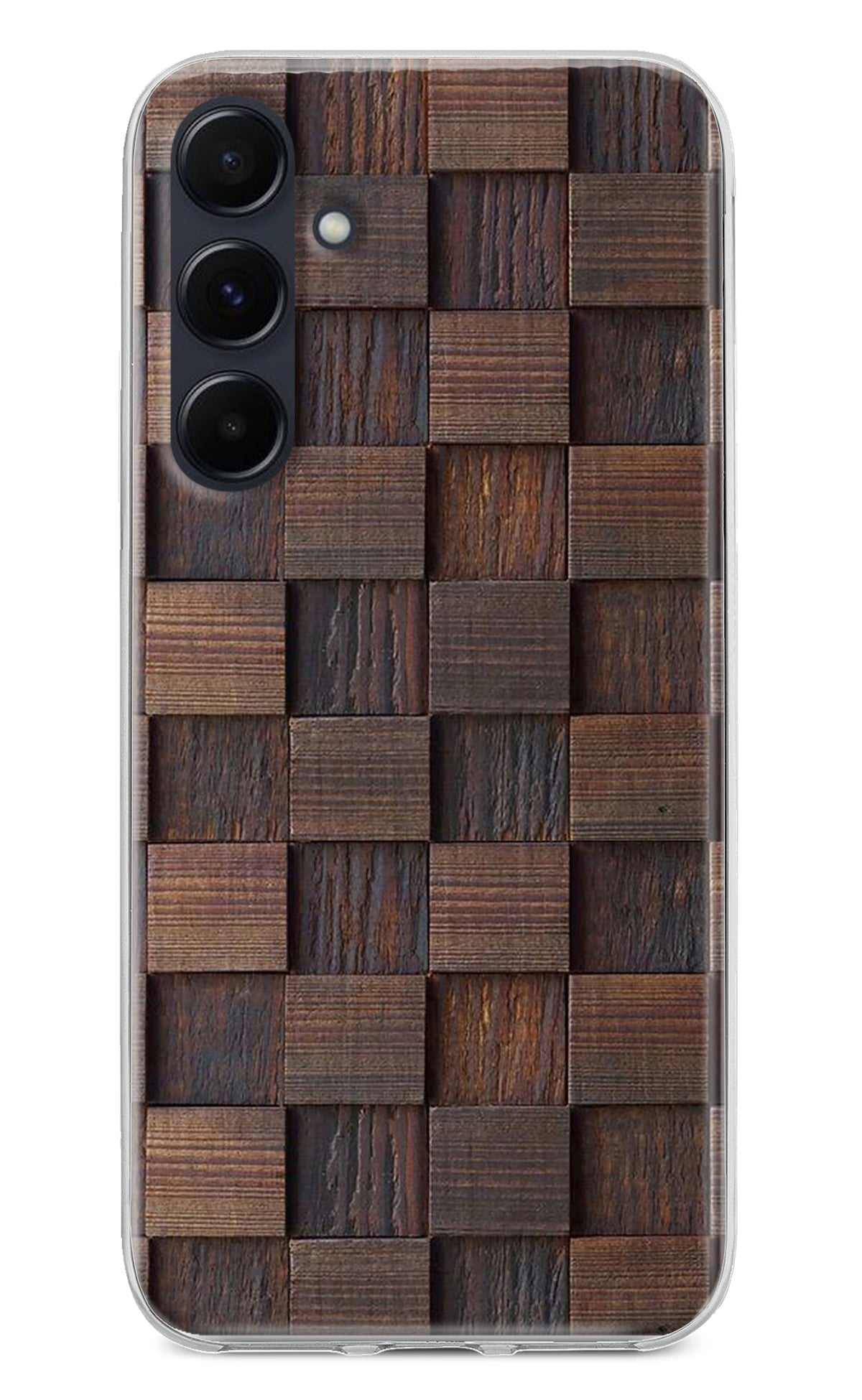 Wooden Cube Design Samsung A35 5G Back Cover