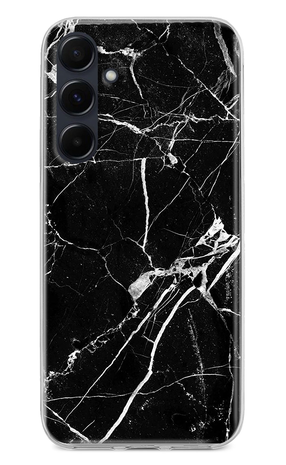 Black Marble Pattern Samsung A35 5G Back Cover