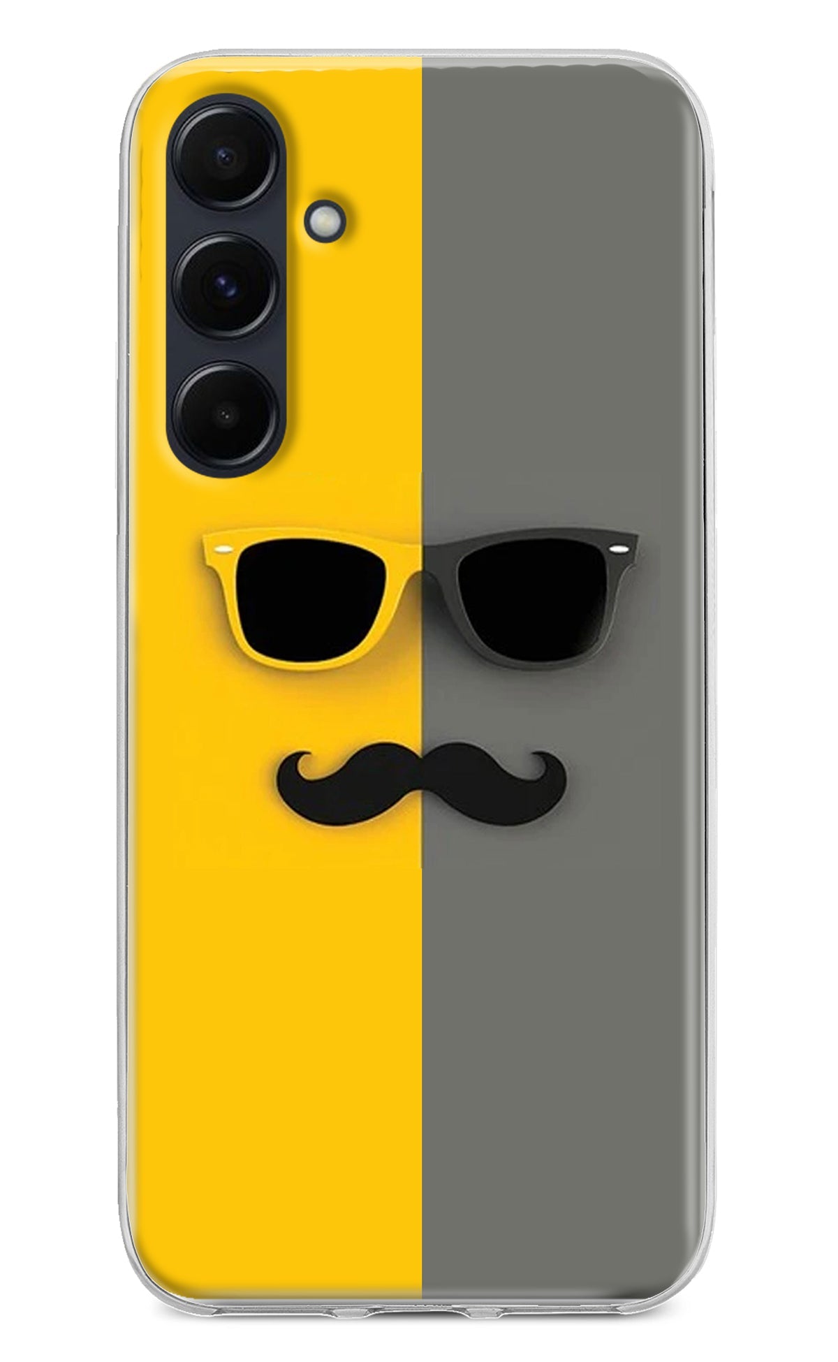 Sunglasses with Mustache Samsung A35 5G Back Cover