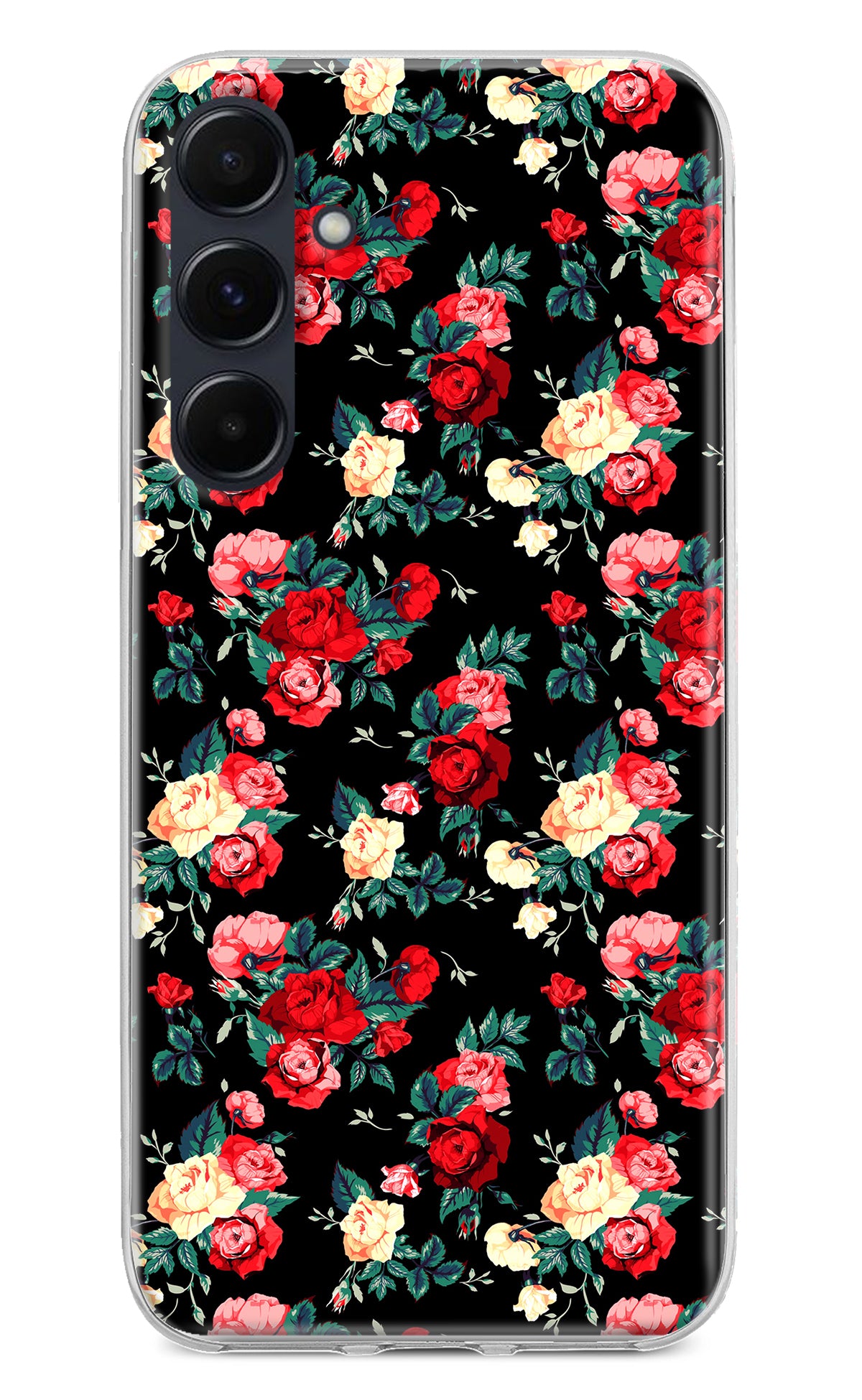 Rose Pattern Samsung A35 5G Back Cover