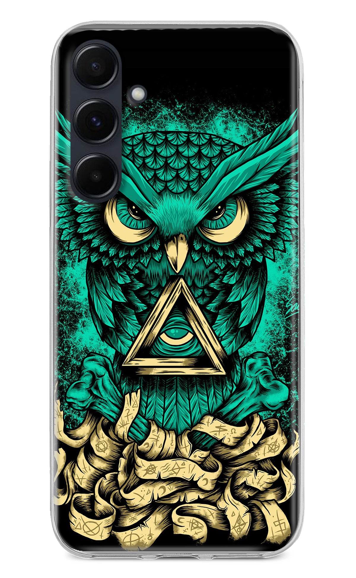 Green Owl Samsung A35 5G Back Cover