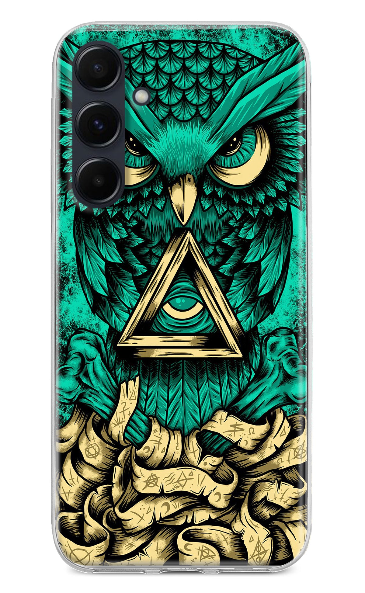 Green Owl Samsung A35 5G Back Cover