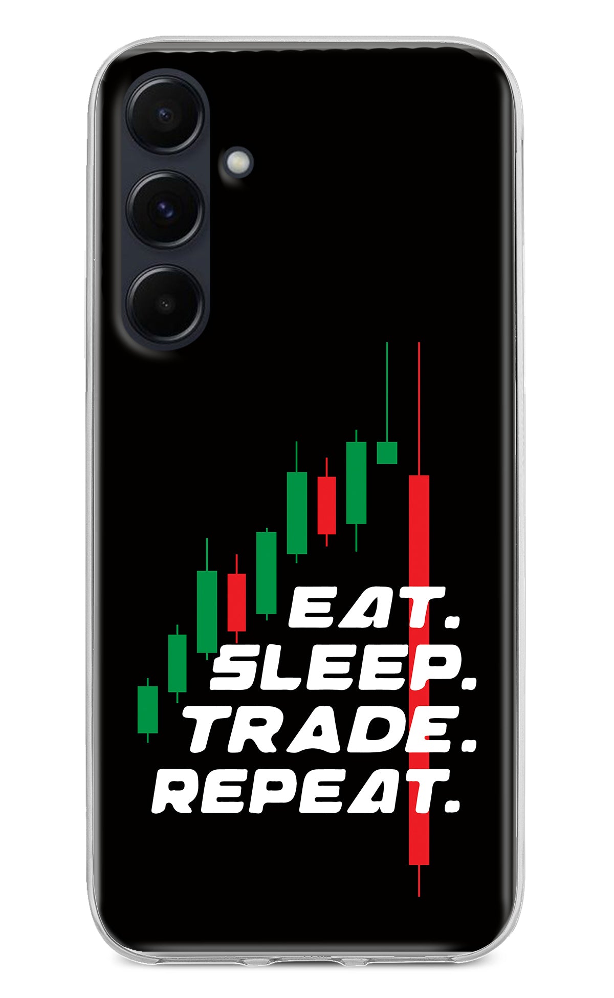 Eat Sleep Trade Repeat Samsung A35 5G Back Cover