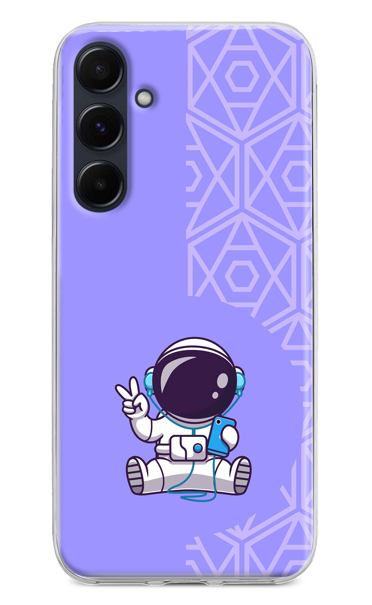 Cute Astronaut Chilling Samsung A35 5G Back Cover