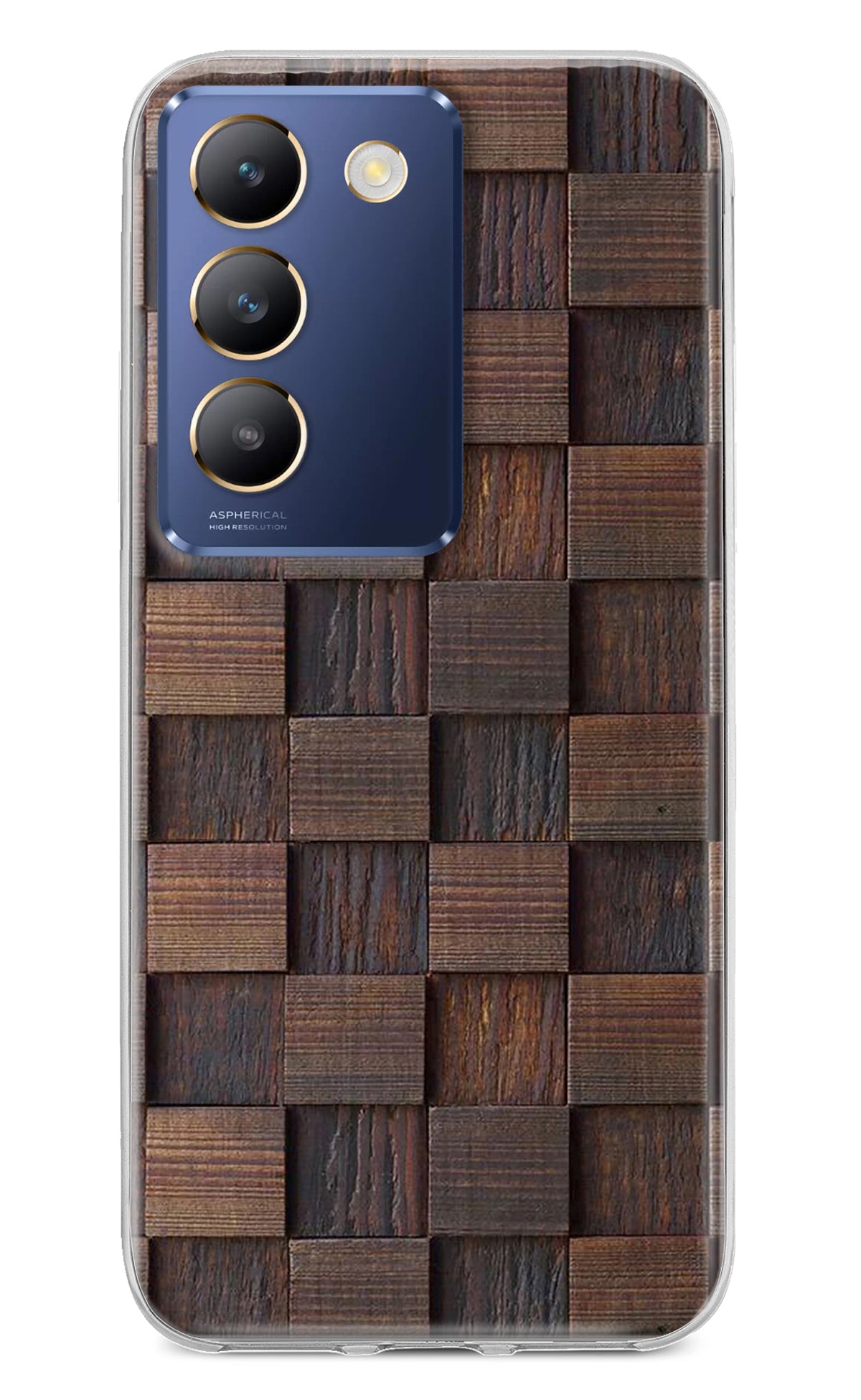 Wooden Cube Design Vivo Y200E 5G/T3 5G Back Cover