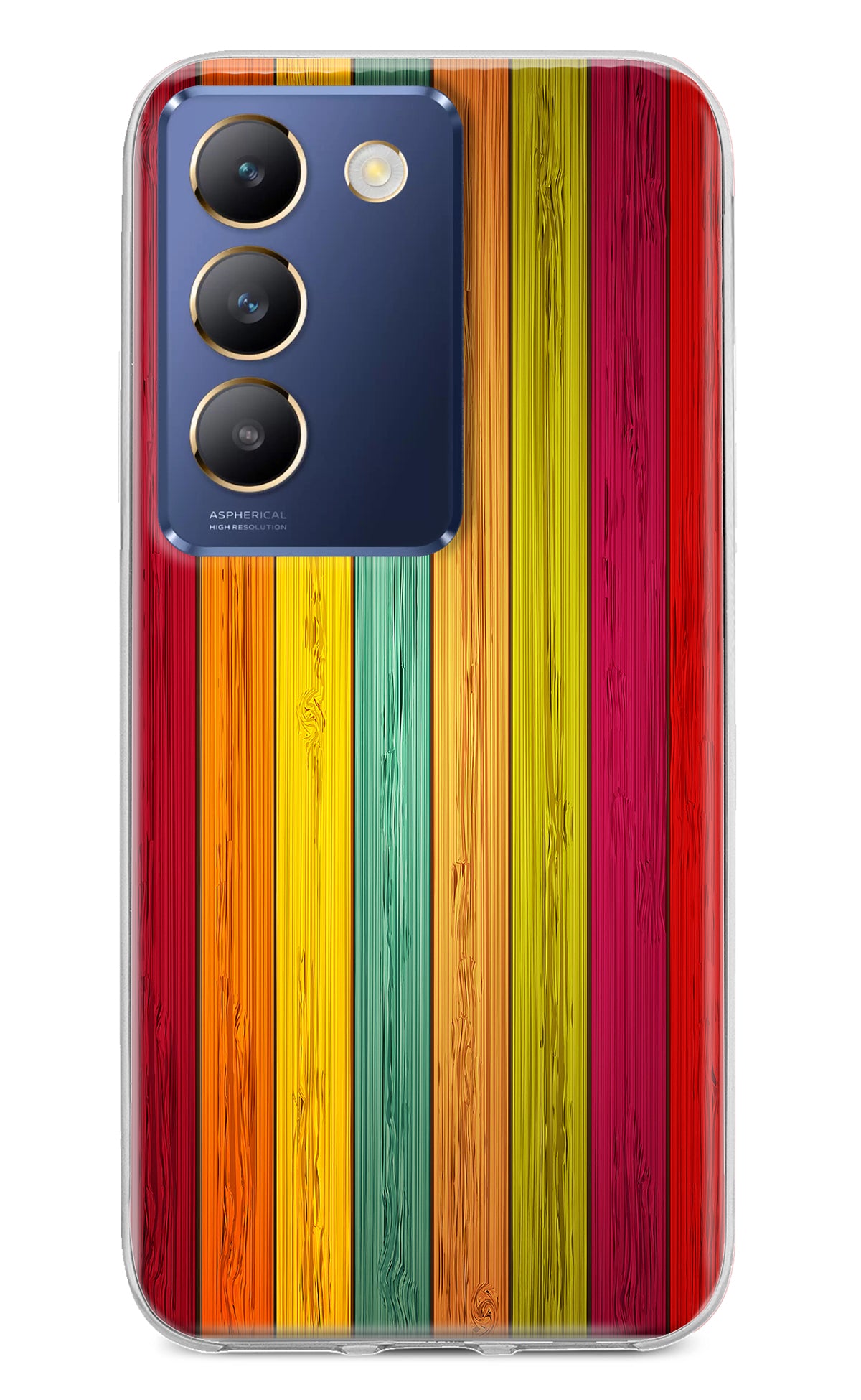 Multicolor Wooden Vivo Y200E 5G/T3 5G Back Cover