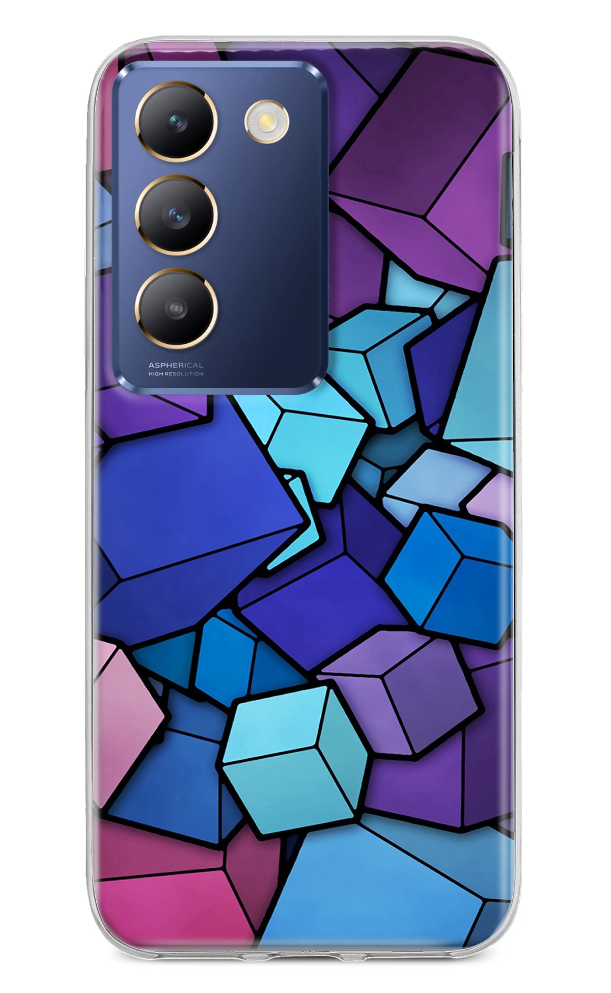 Cubic Abstract Vivo Y200E 5G/T3 5G Back Cover
