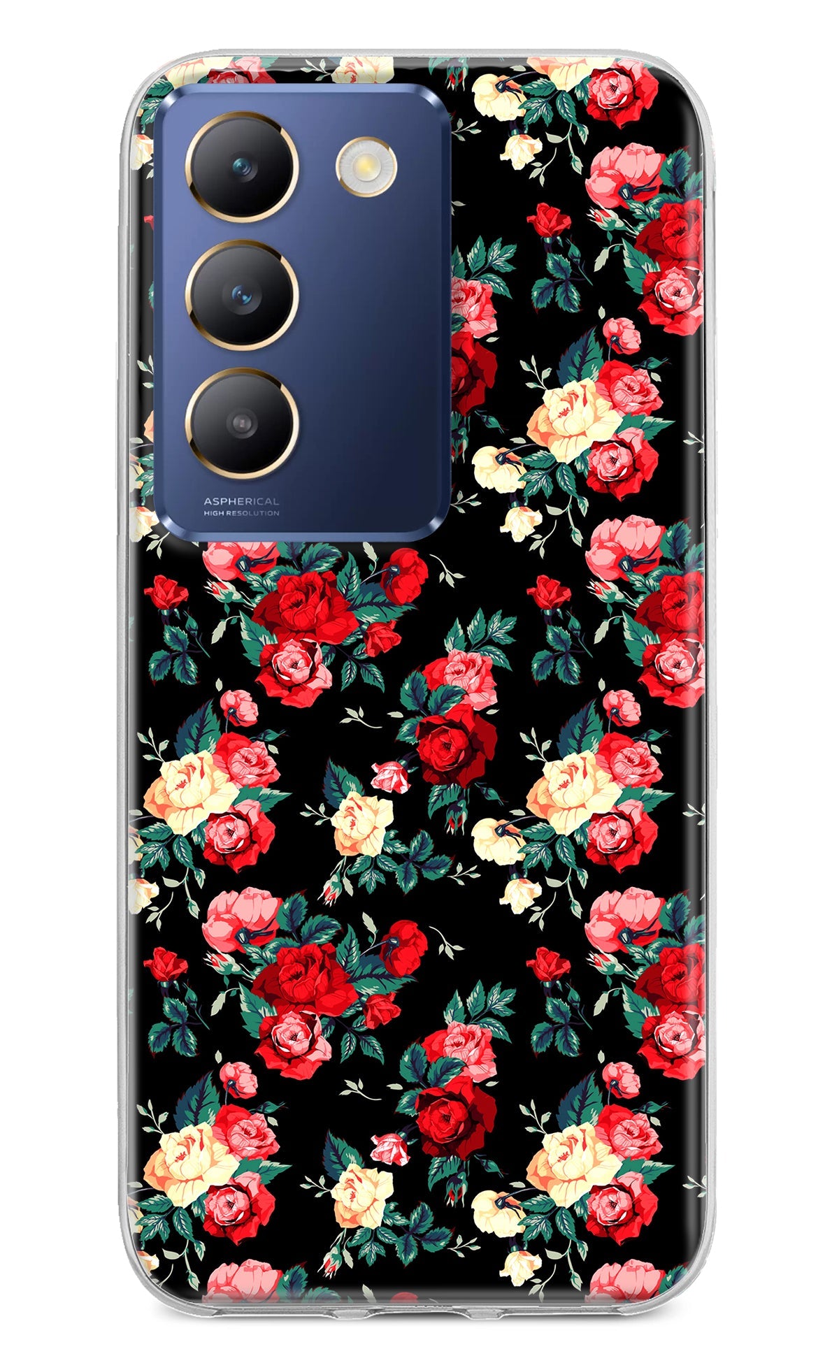 Rose Pattern Vivo Y200E 5G/T3 5G Back Cover