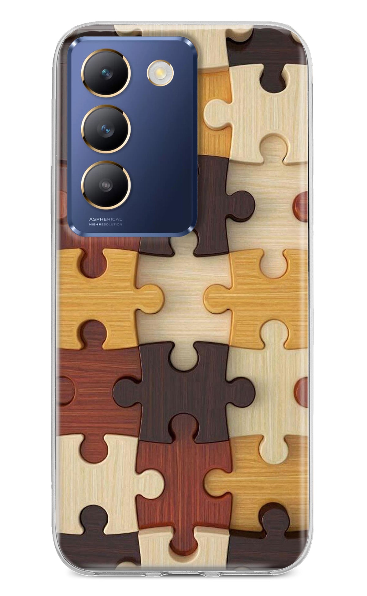 Wooden Puzzle Vivo Y200E 5G/T3 5G Back Cover