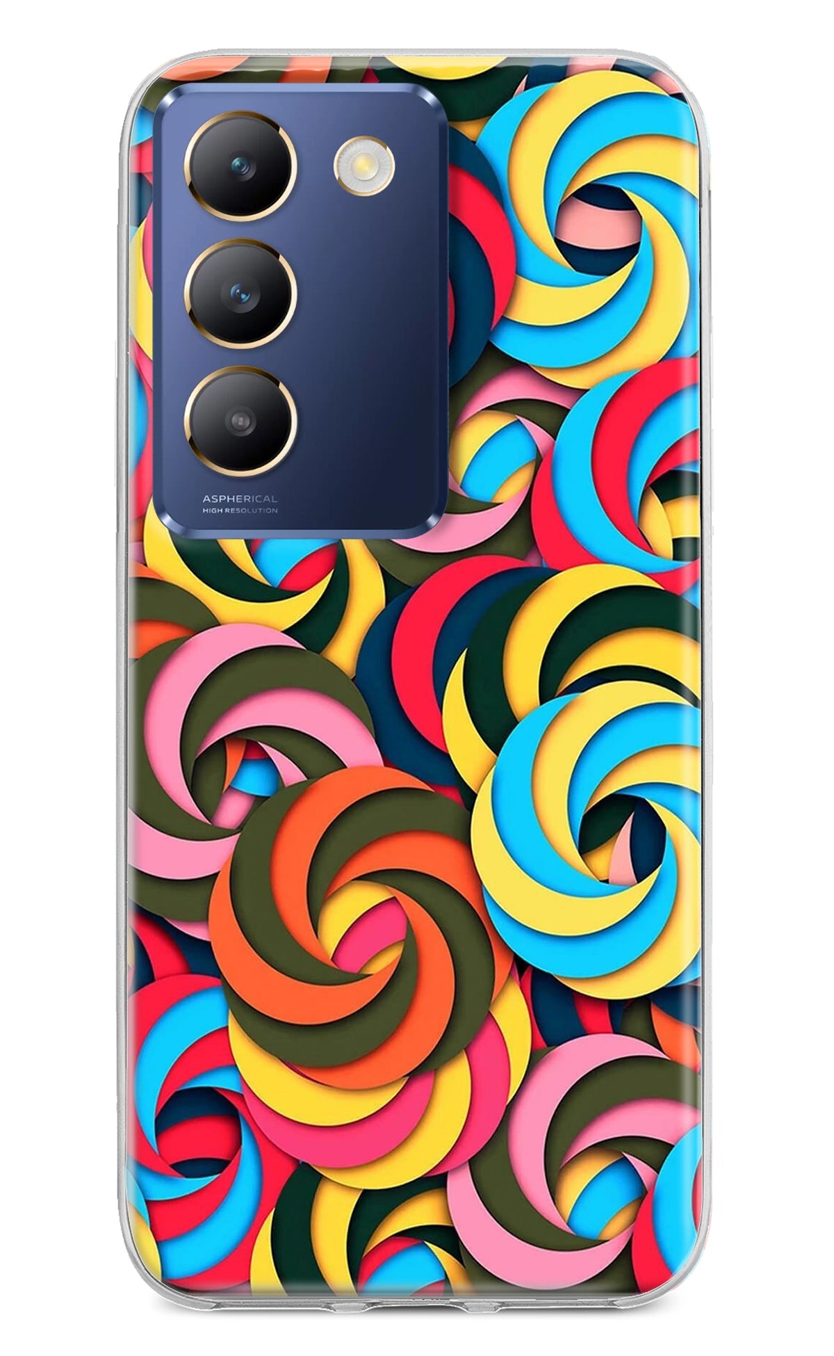 Spiral Pattern Vivo Y200E 5G/T3 5G Back Cover