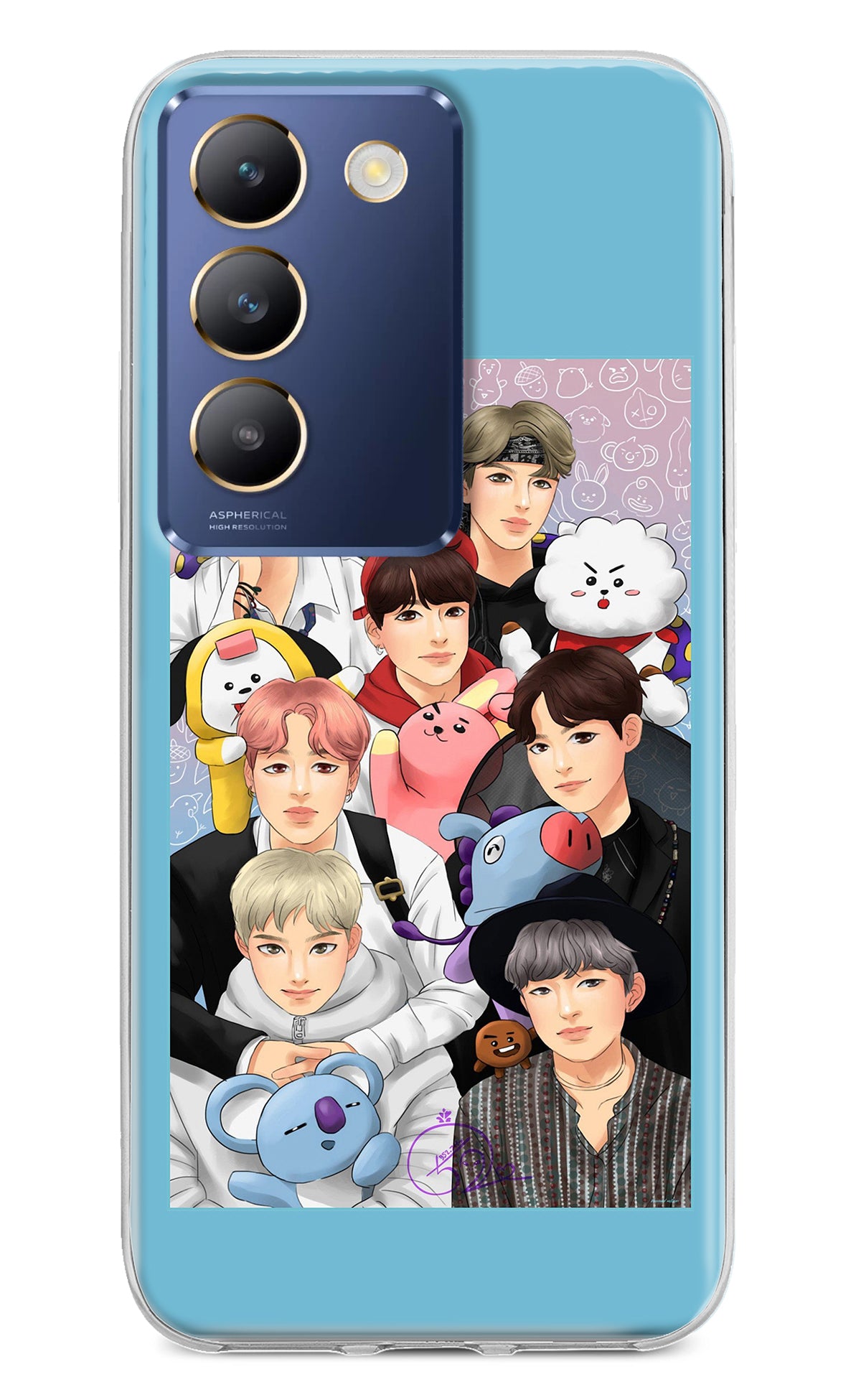 BTS with animals Vivo Y200E 5G/T3 5G Back Cover