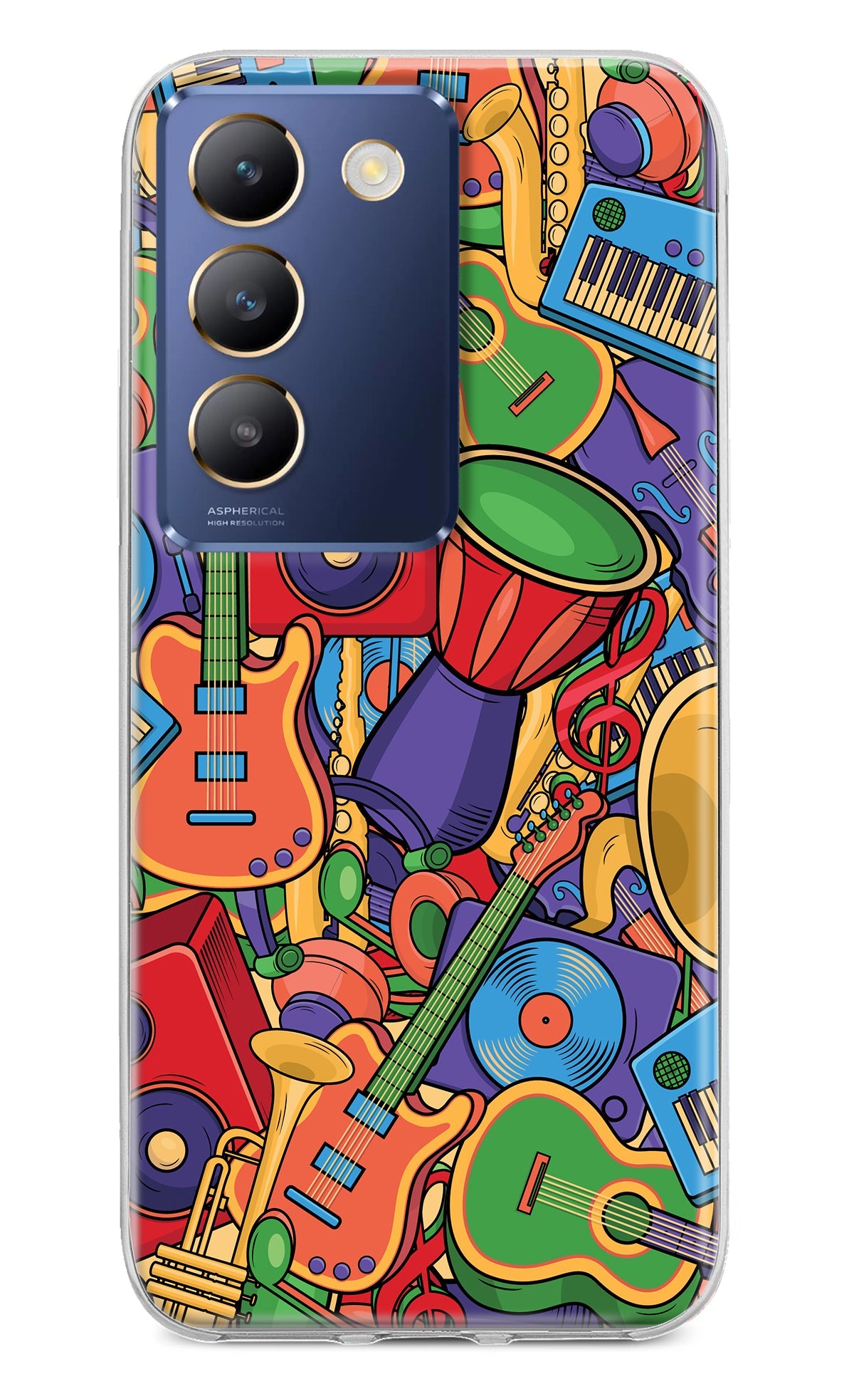 Music Instrument Doodle Vivo Y200E 5G/T3 5G Back Cover