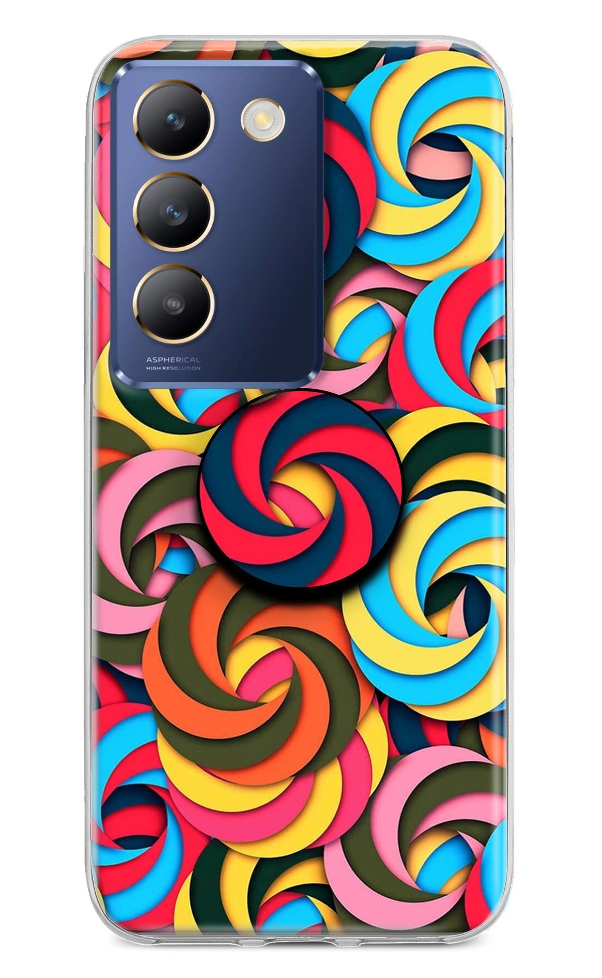 Spiral Pattern Vivo Y200E 5G/T3 5G Pop Case