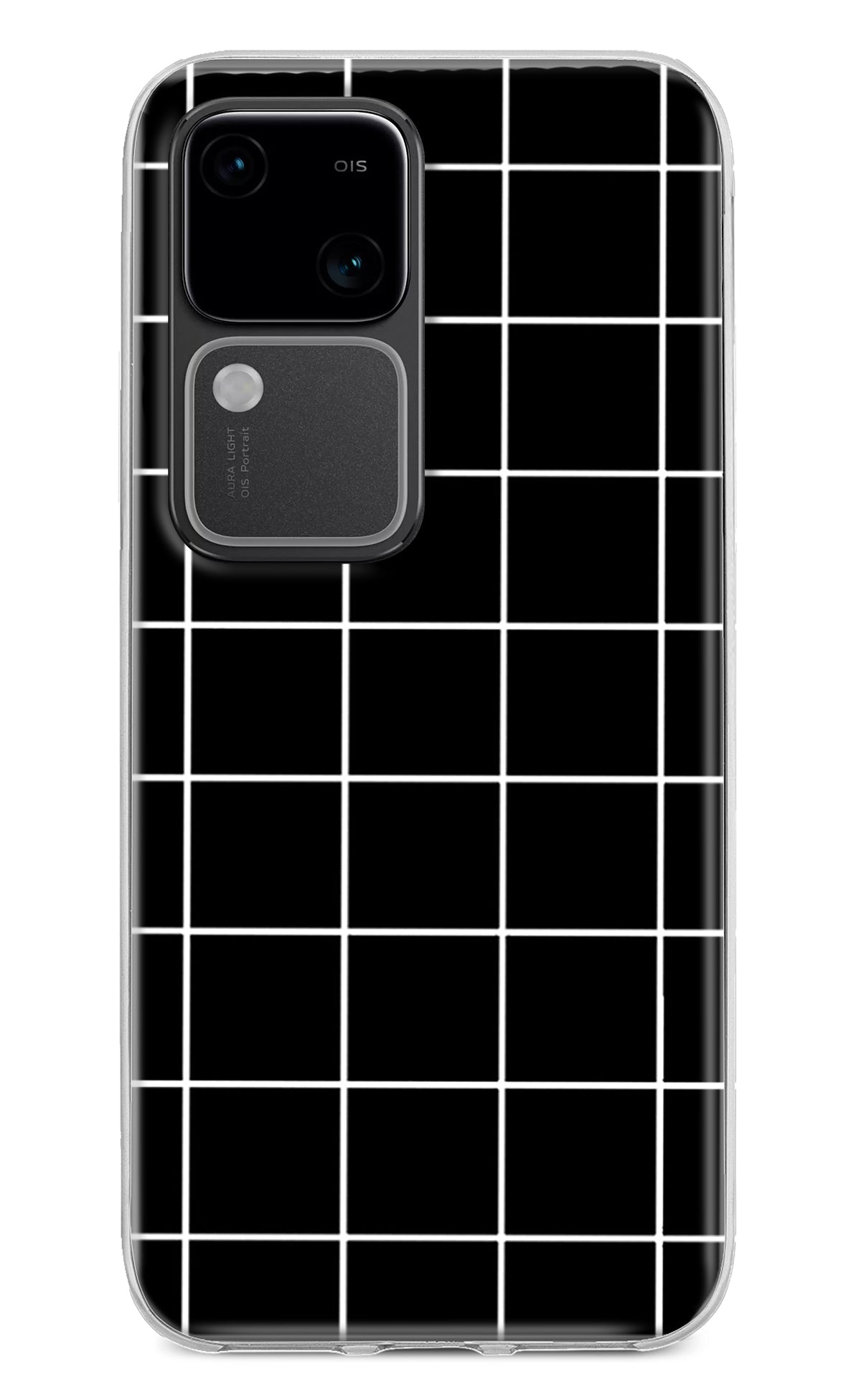 White Grid Vivo V30 5G Back Cover