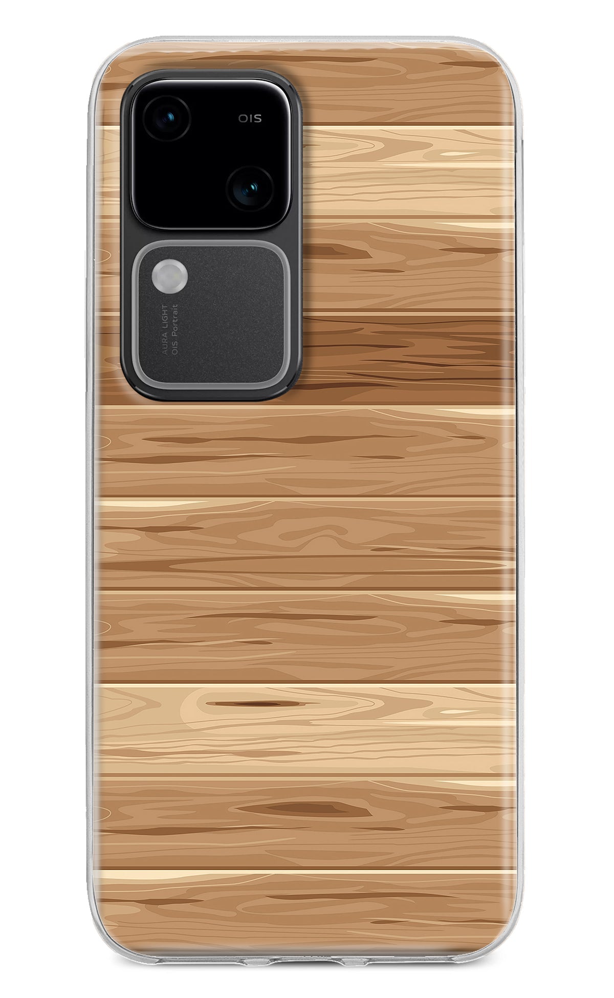 Wooden Vector Vivo V30 5G Back Cover