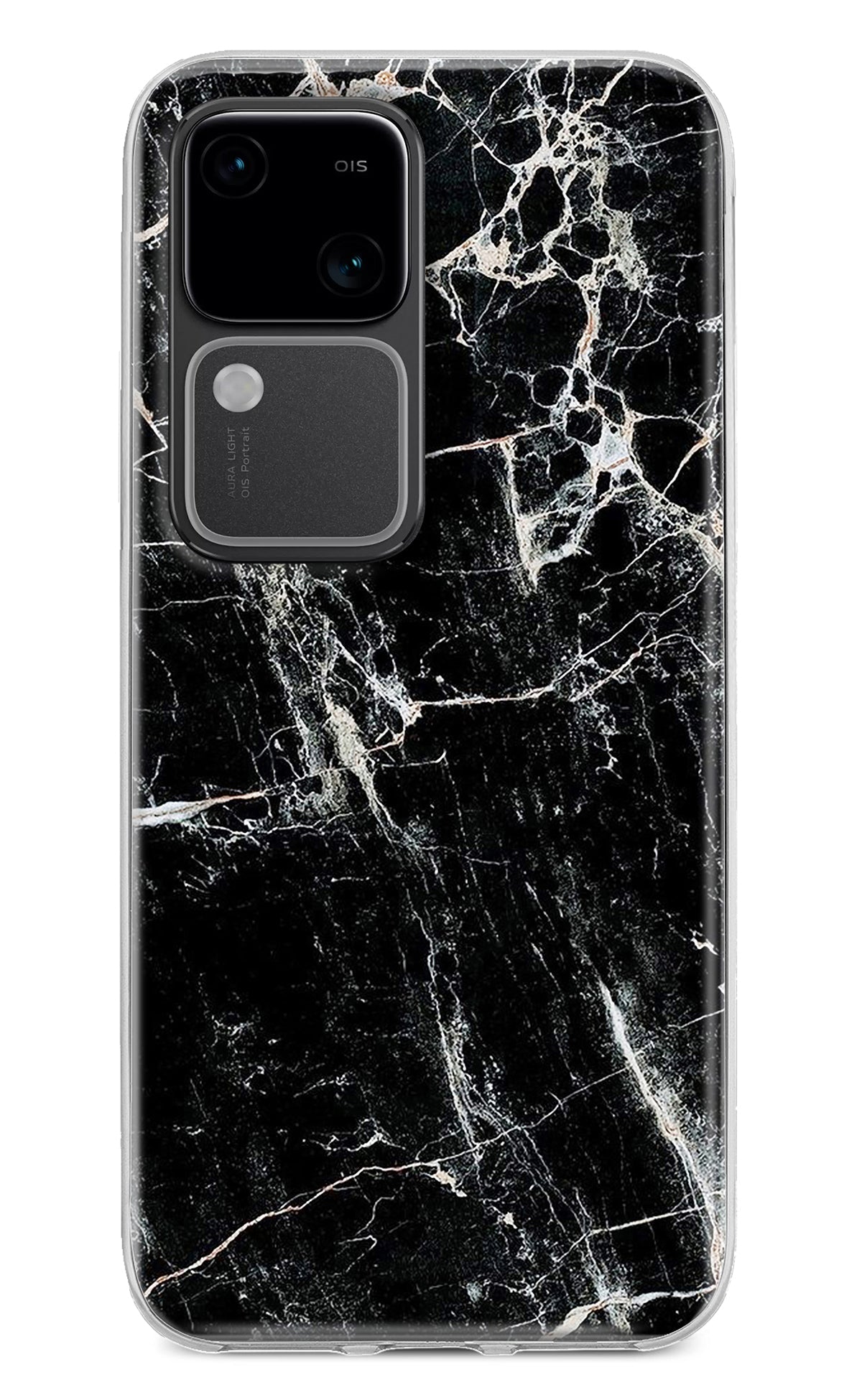 Black Marble Texture Vivo V30 5G Back Cover