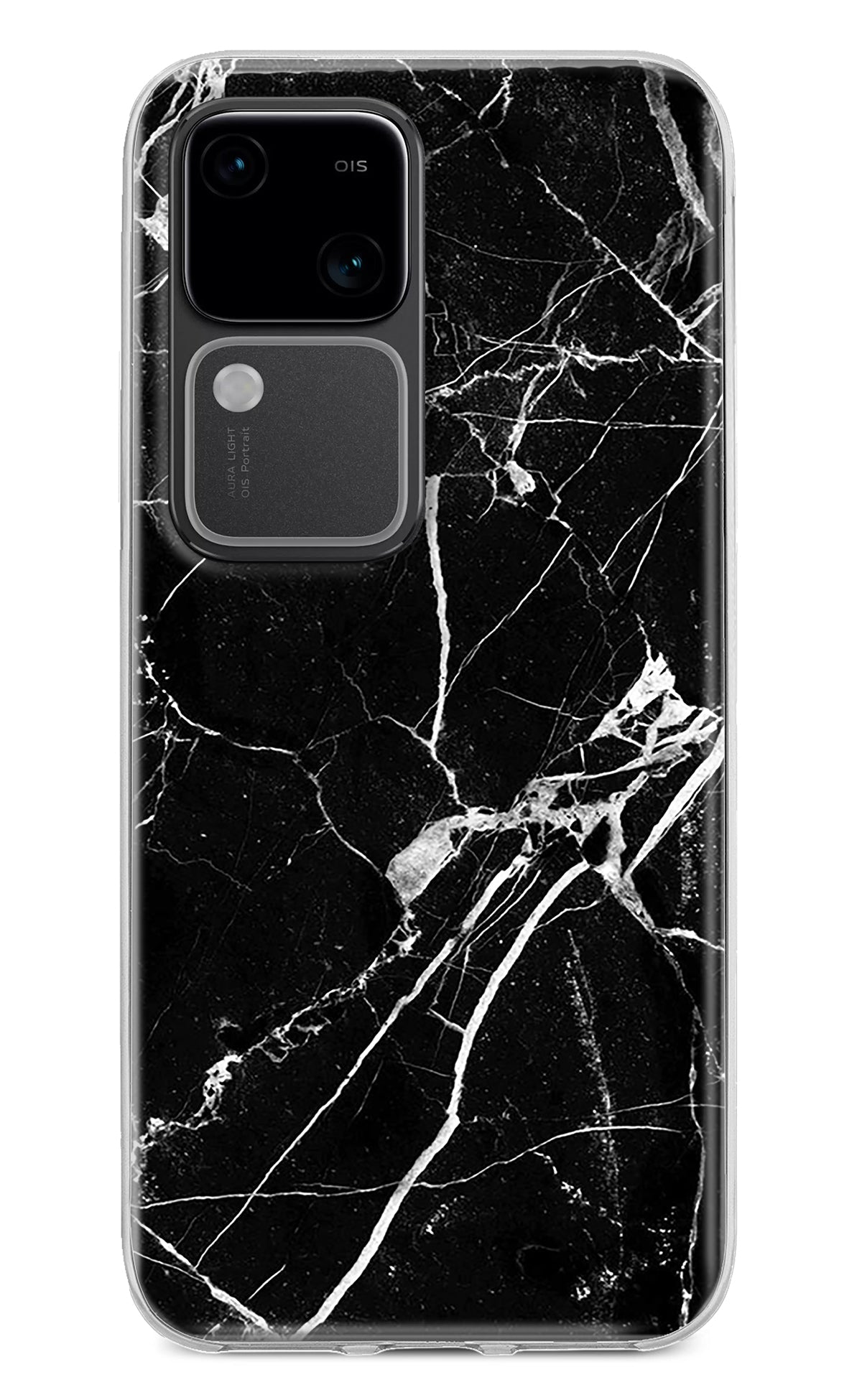 Black Marble Pattern Vivo V30 5G Back Cover