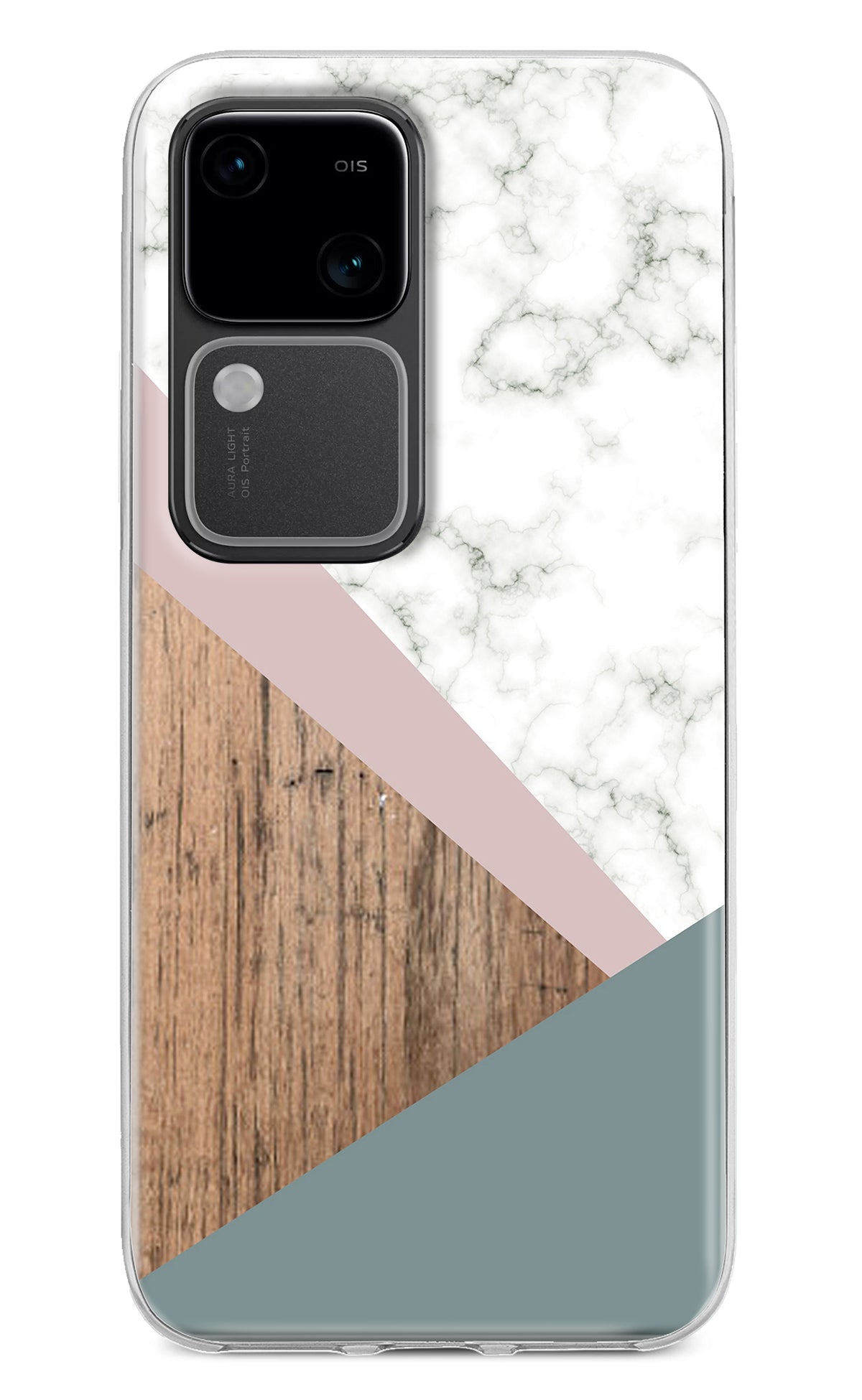 Marble wood Abstract Vivo V30 5G Back Cover