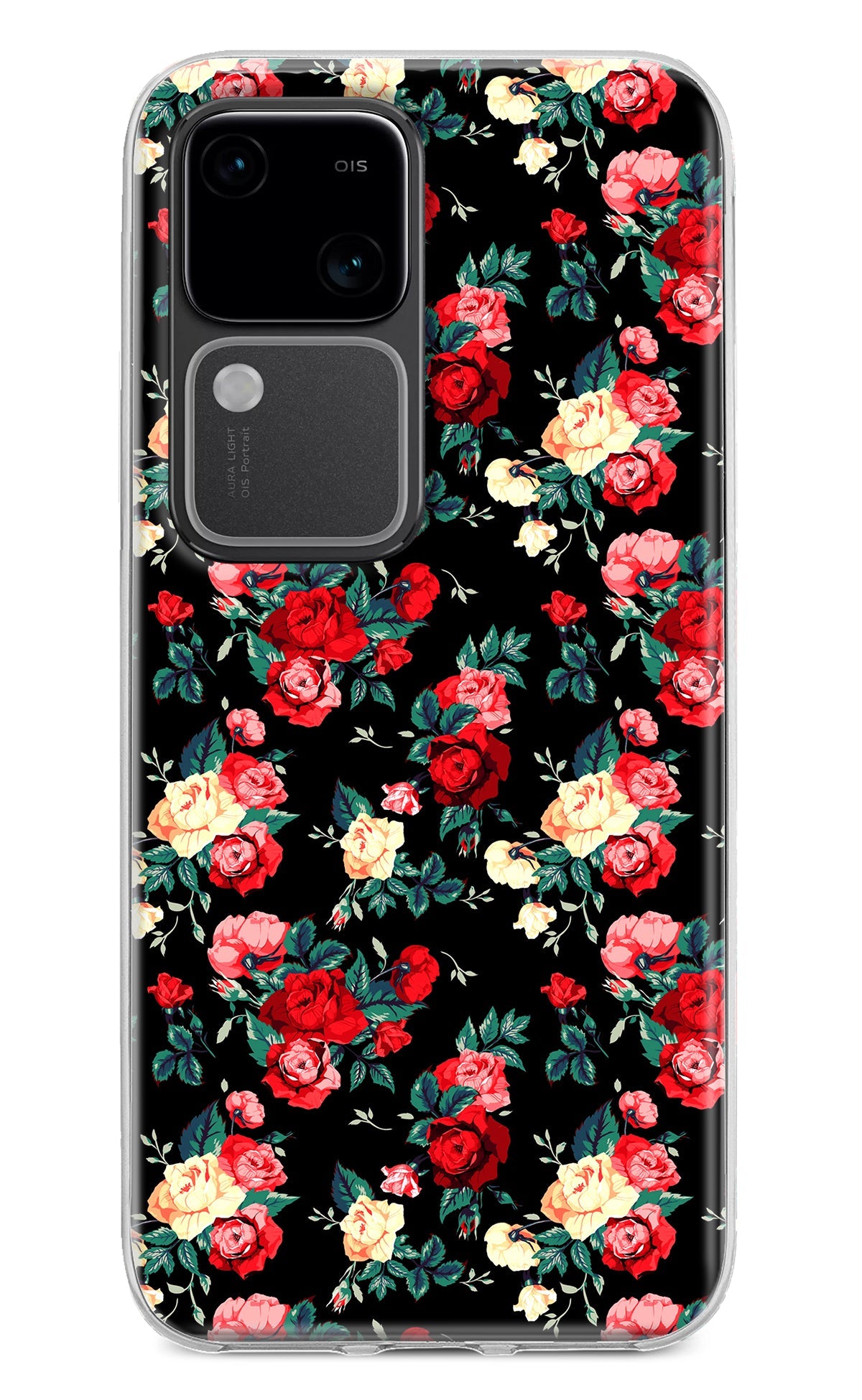 Rose Pattern Vivo V30 5G Back Cover