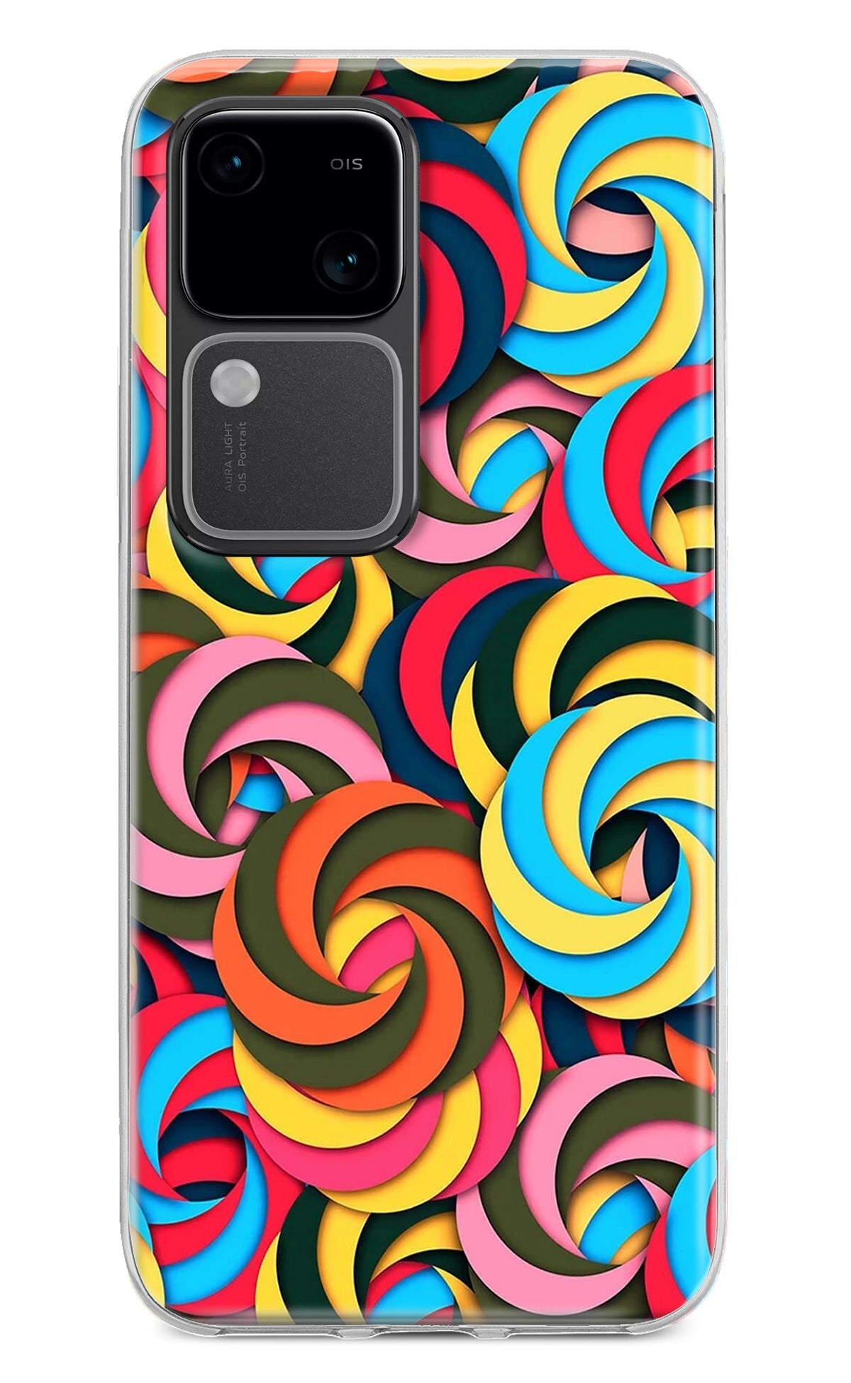 Spiral Pattern Vivo V30 5G Back Cover