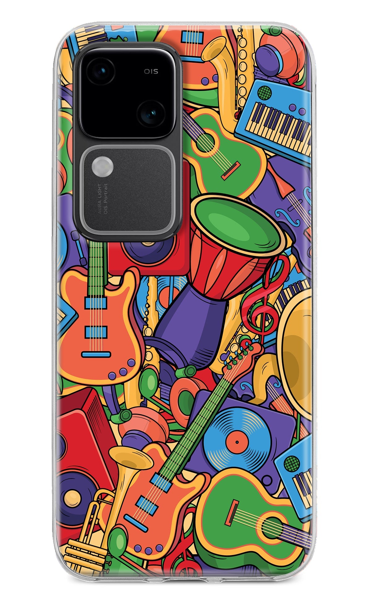 Music Instrument Doodle Vivo V30 5G Back Cover