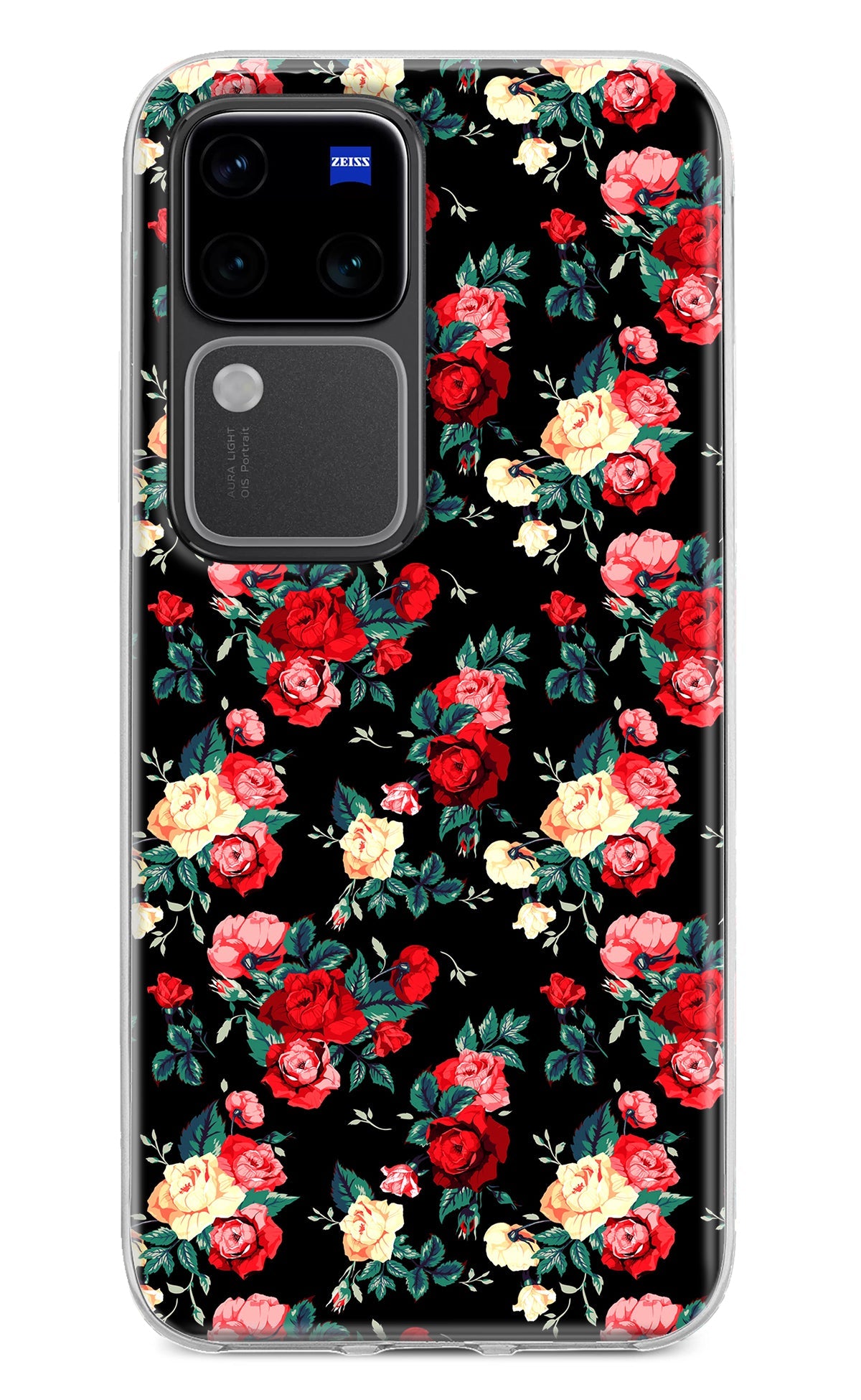 Rose Pattern Vivo V30 Pro 5G Back Cover