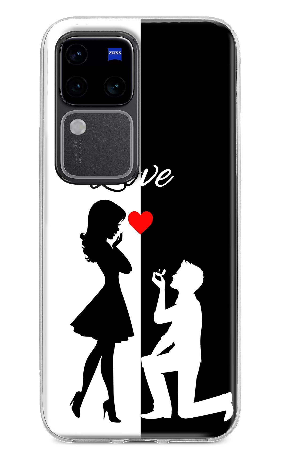 Love Propose Black And White Vivo V30 Pro 5G Back Cover