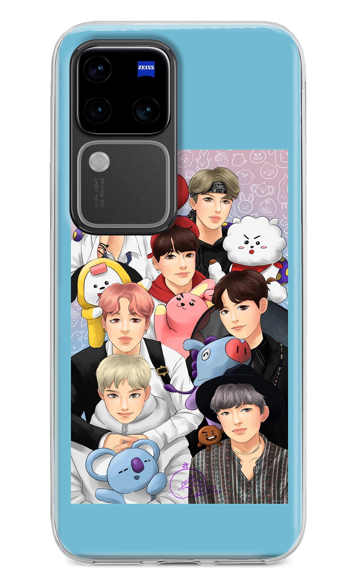 BTS with animals Vivo V30 Pro 5G Back Cover