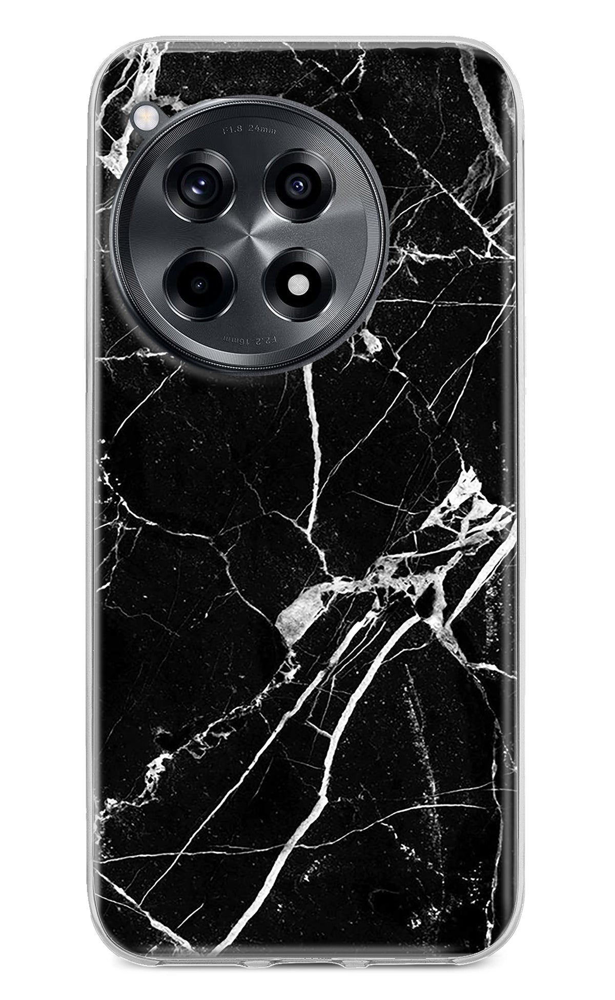 Black Marble Pattern OnePlus 12R Back Cover
