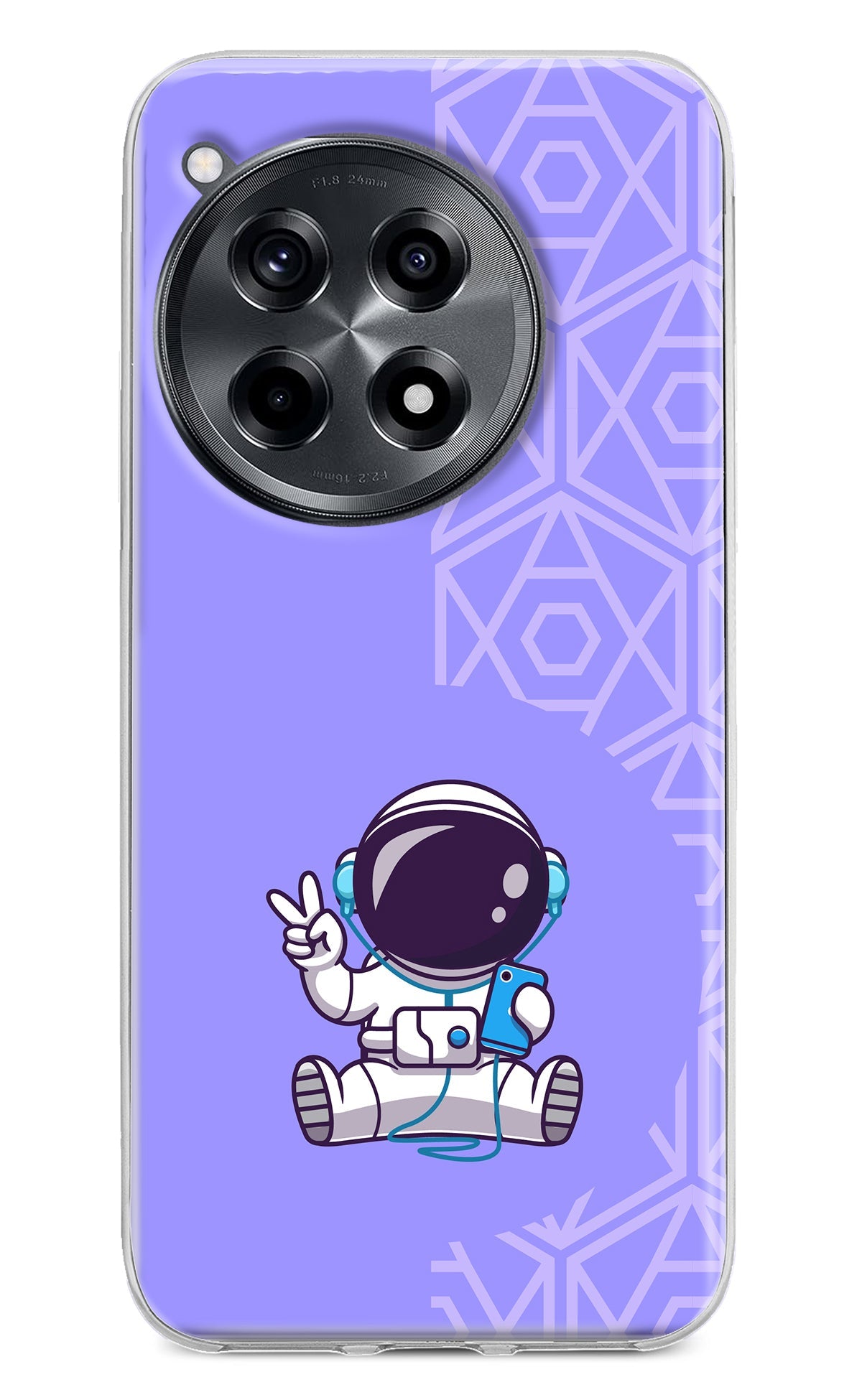 Cute Astronaut Chilling OnePlus 12R Back Cover