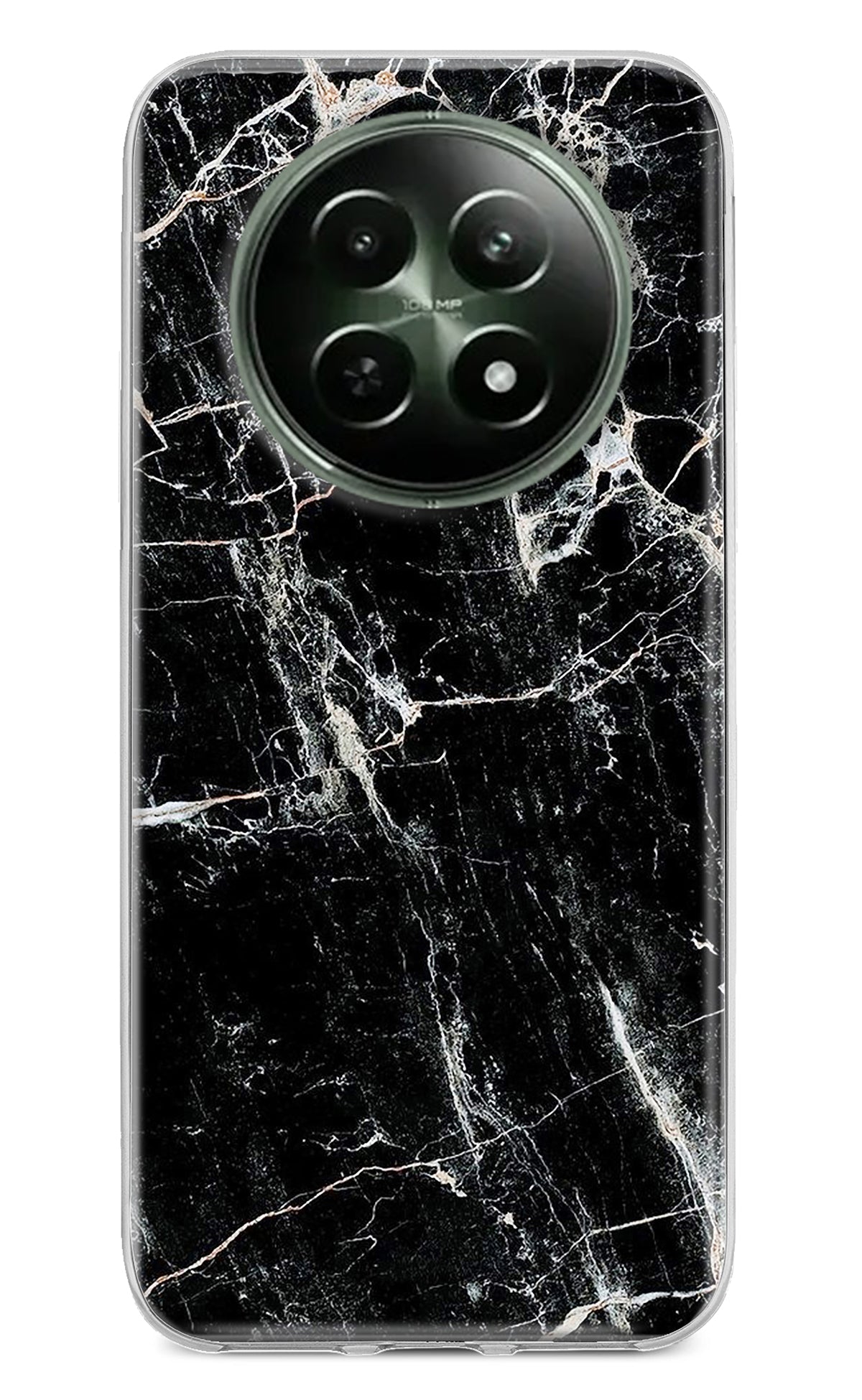 Black Marble Texture Realme 12 5G Back Cover