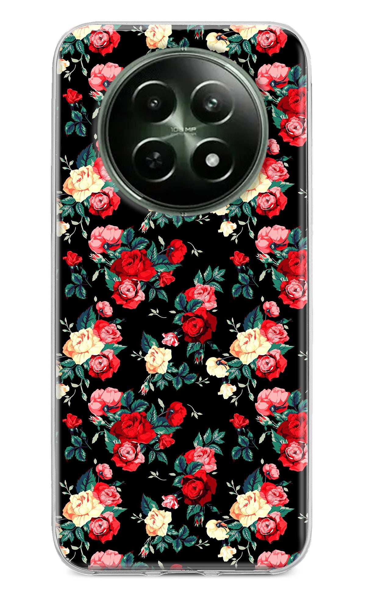 Rose Pattern Realme 12 5G Back Cover