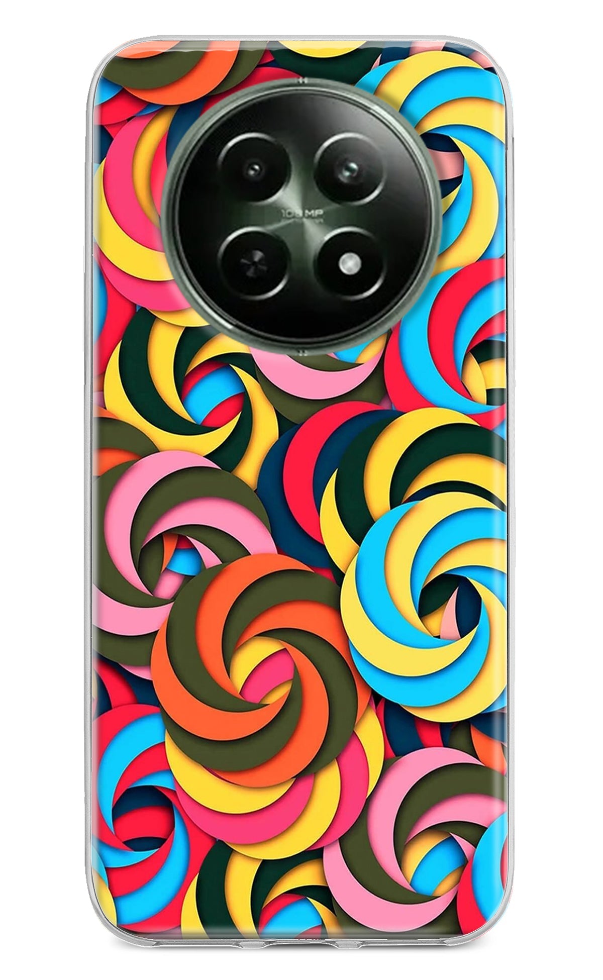 Spiral Pattern Realme 12 5G Back Cover