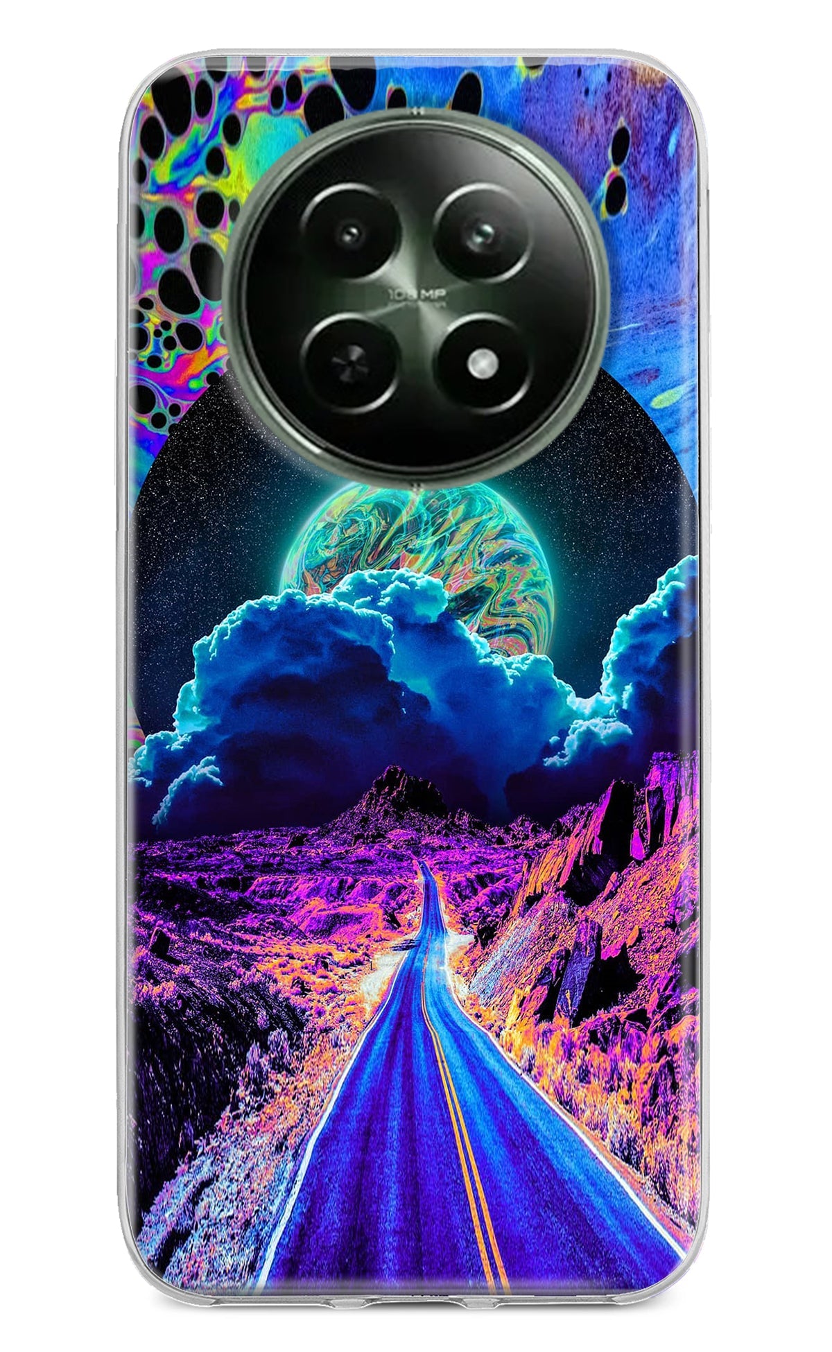 Psychedelic Painting Realme 12 5G Back Cover