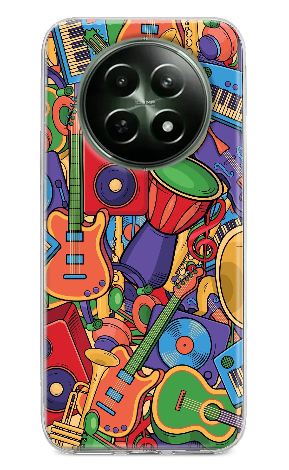 Music Instrument Doodle Realme 12 5G Back Cover