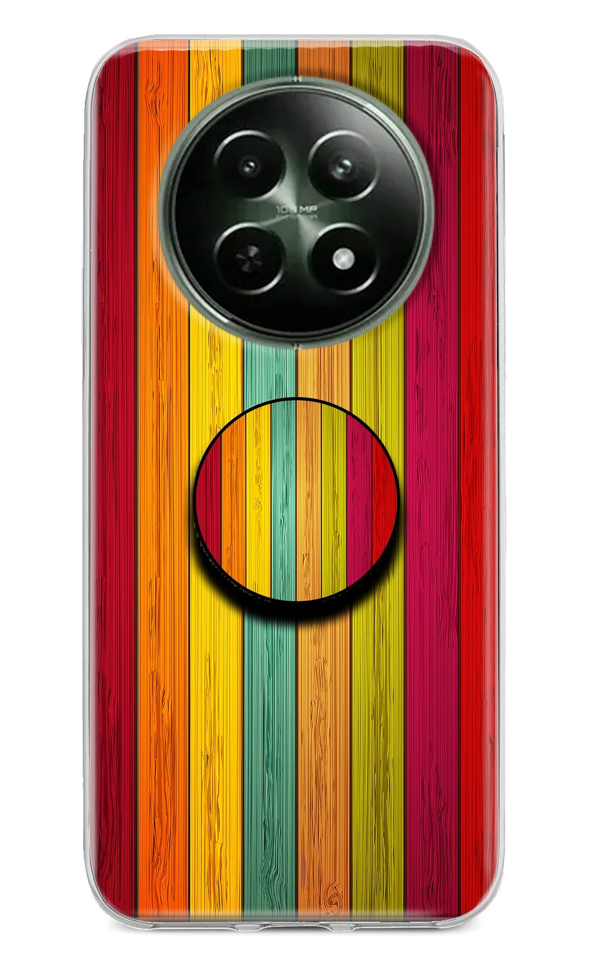 Multicolor Wooden Realme 12 5G Pop Case