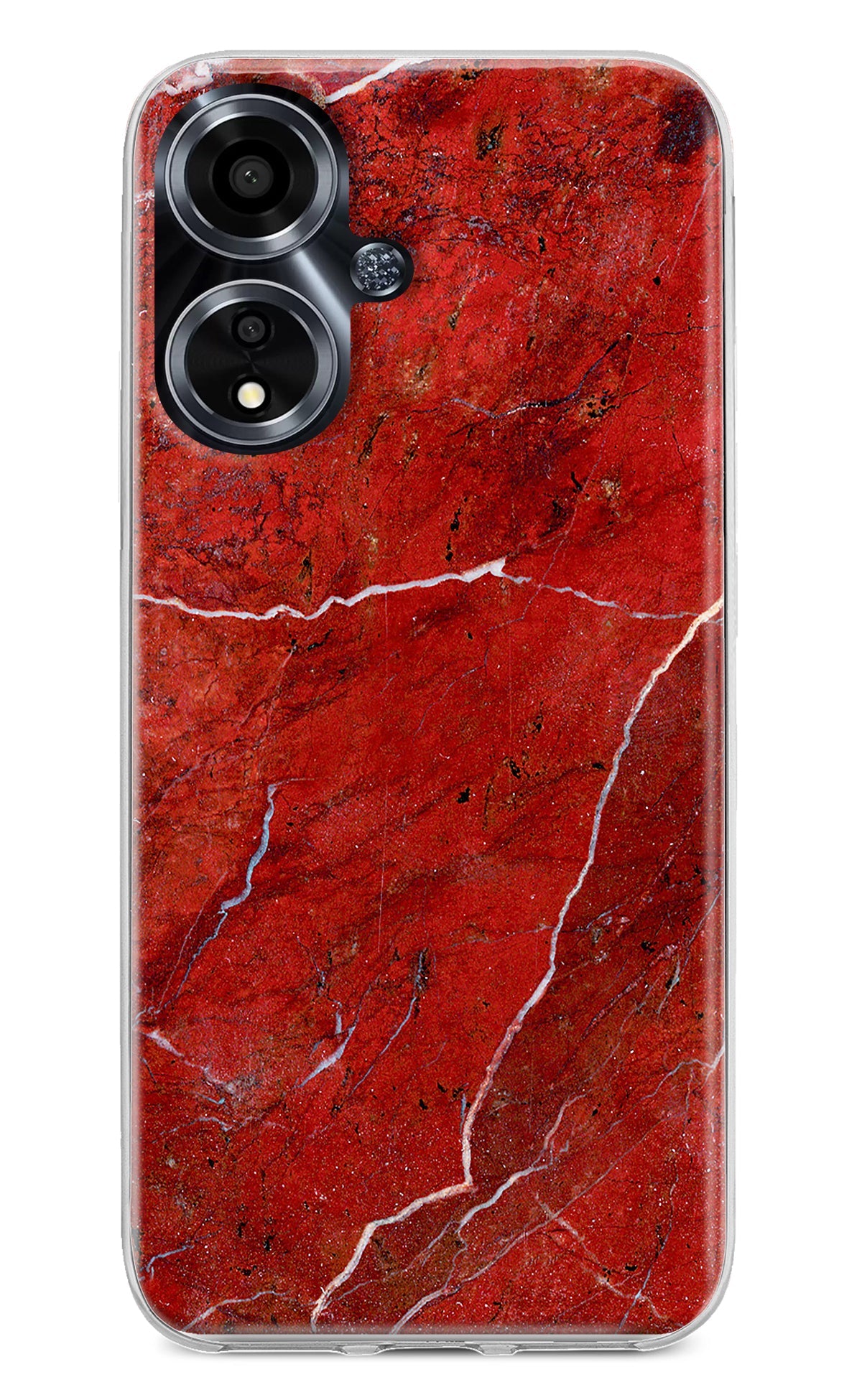 Red Marble Design Oppo A59 5G Back Cover