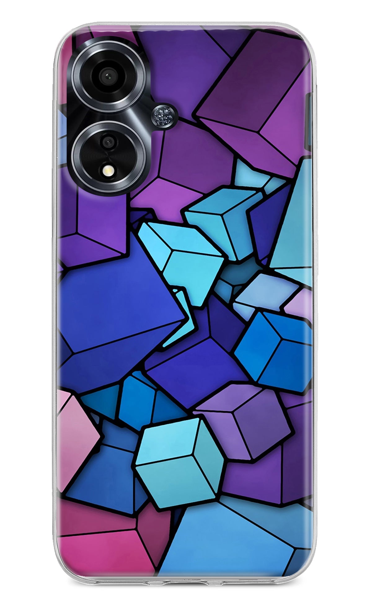 Cubic Abstract Oppo A59 5G Back Cover