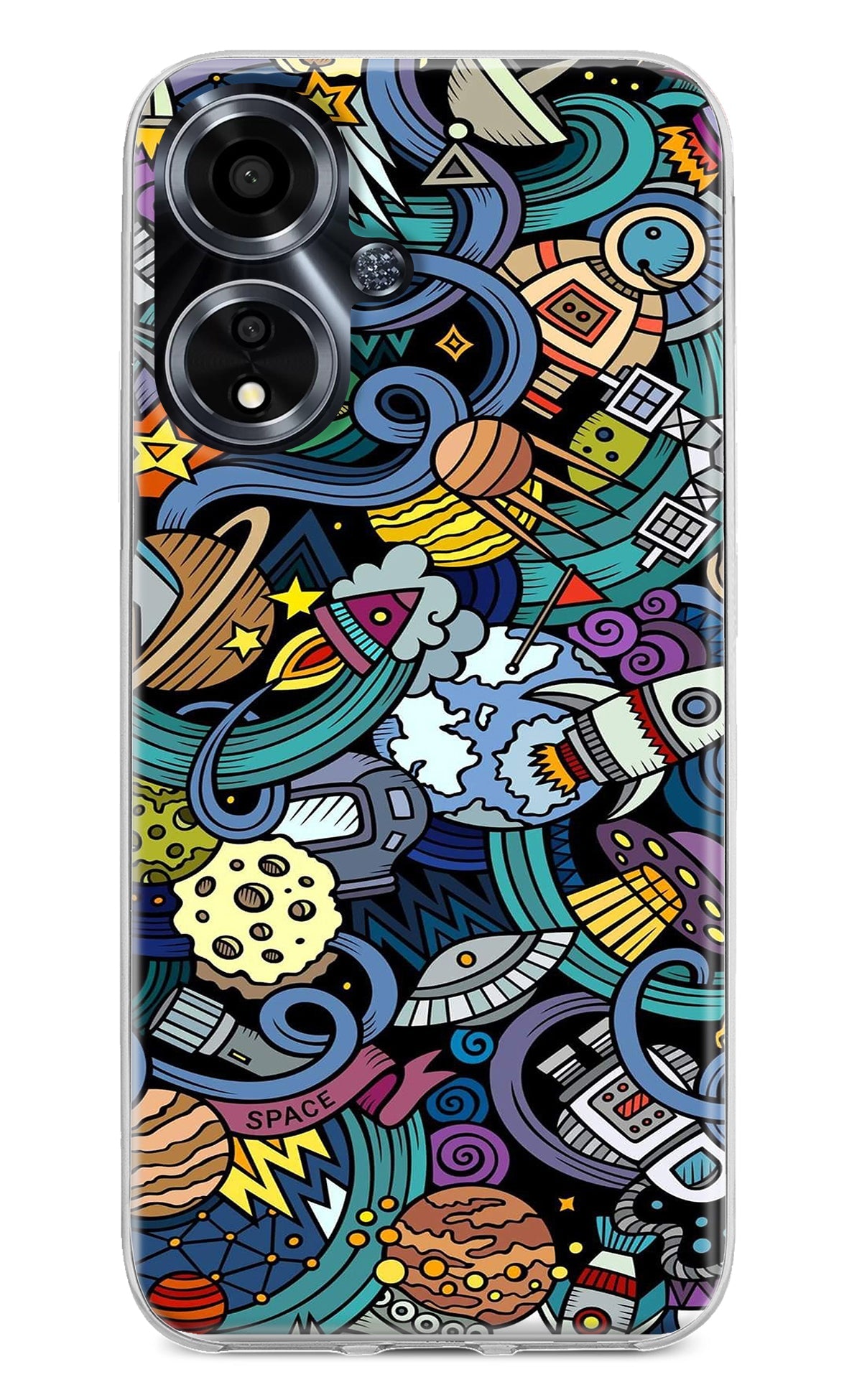 Space Abstract Oppo A59 5G Back Cover