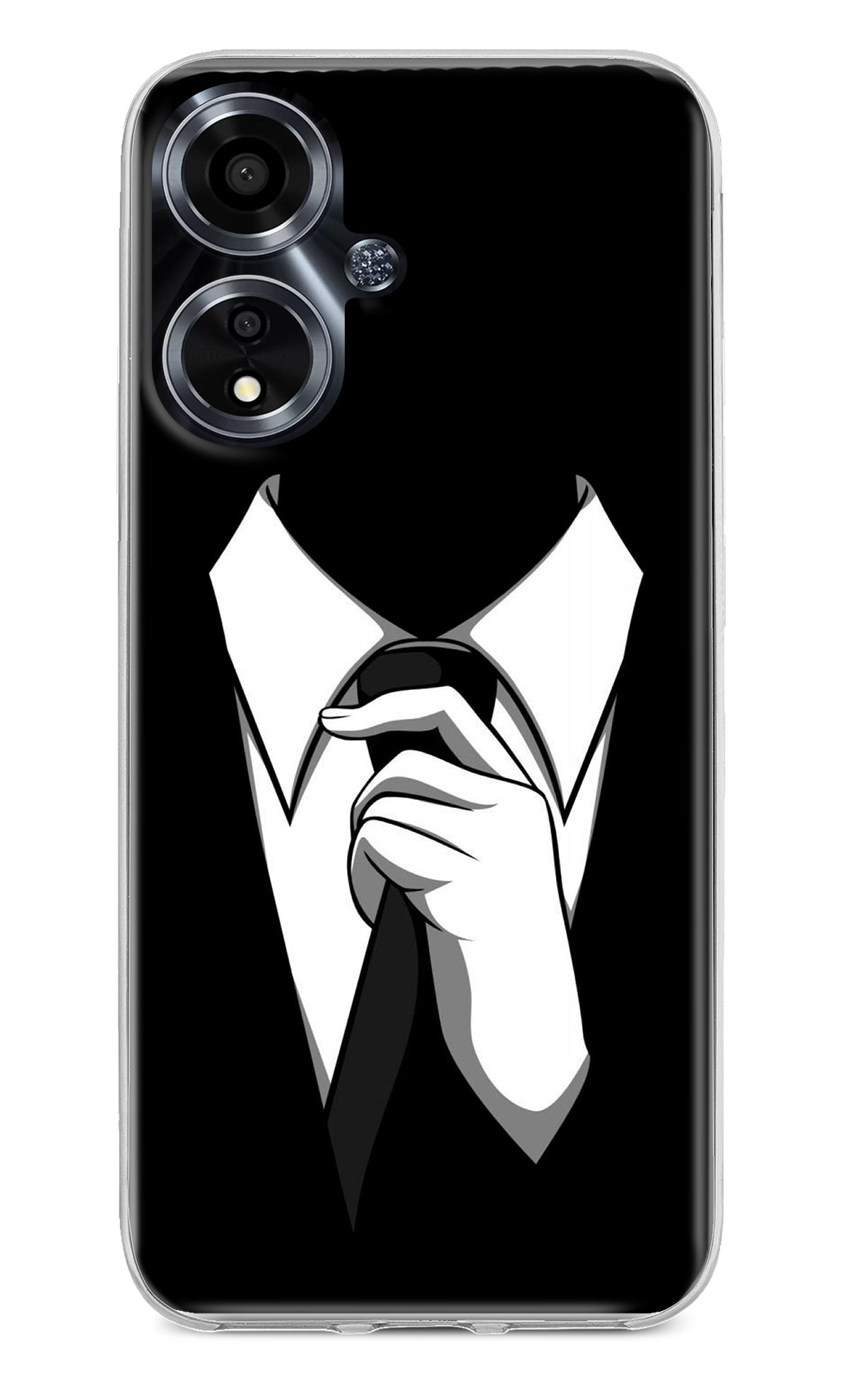 Black Tie Oppo A59 5G Back Cover