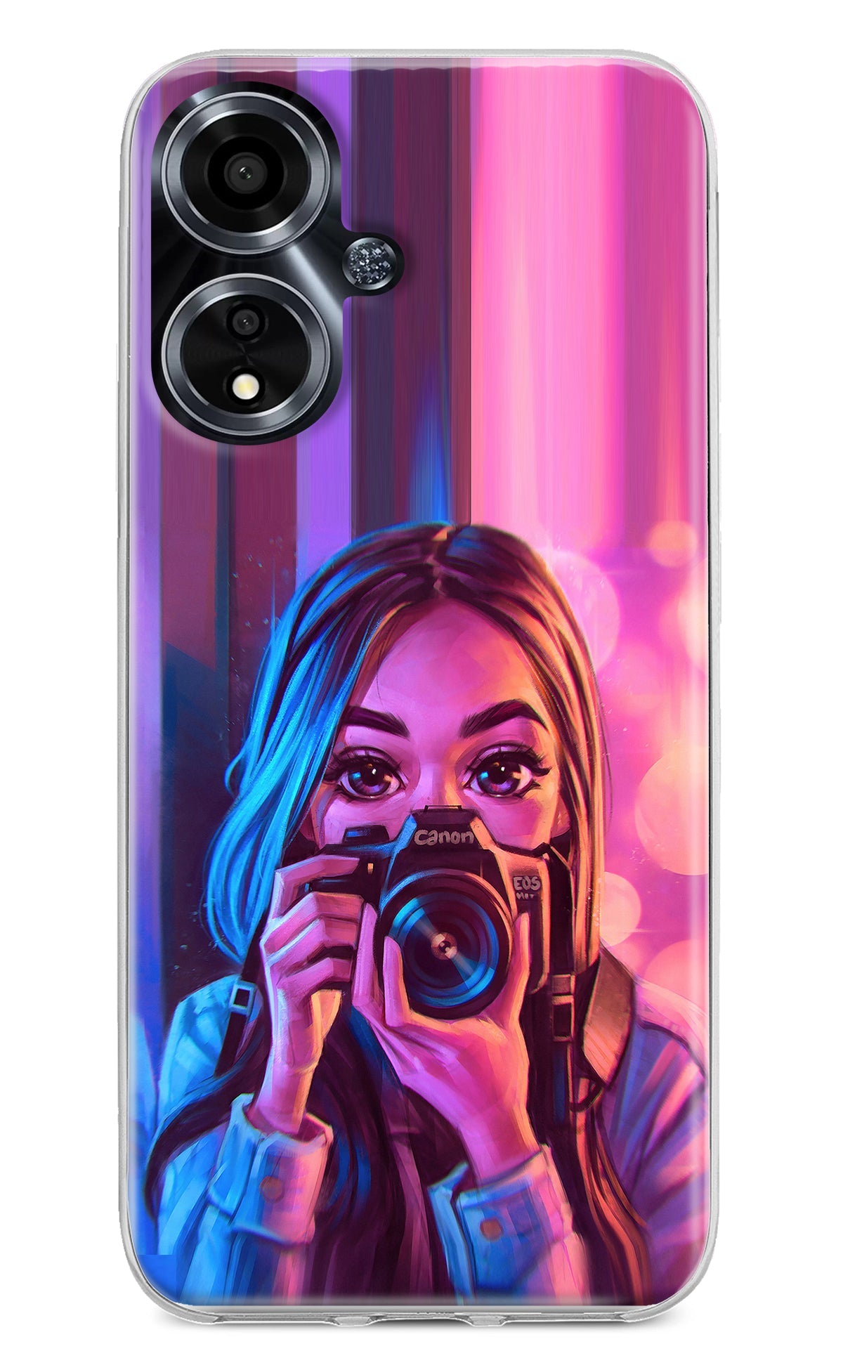 Girl Photographer Oppo A59 5G Back Cover