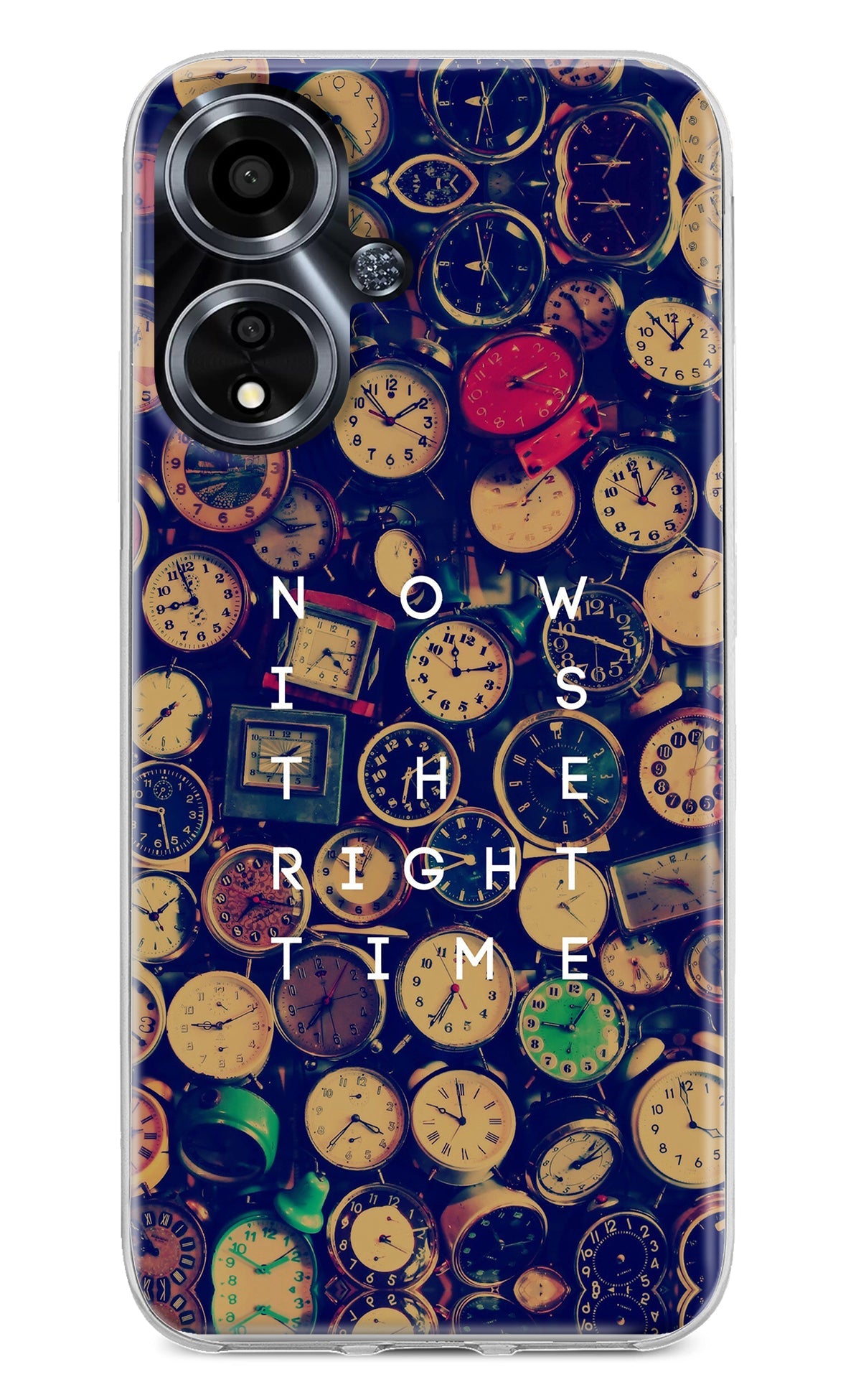 Now is the Right Time Quote Oppo A59 5G Back Cover