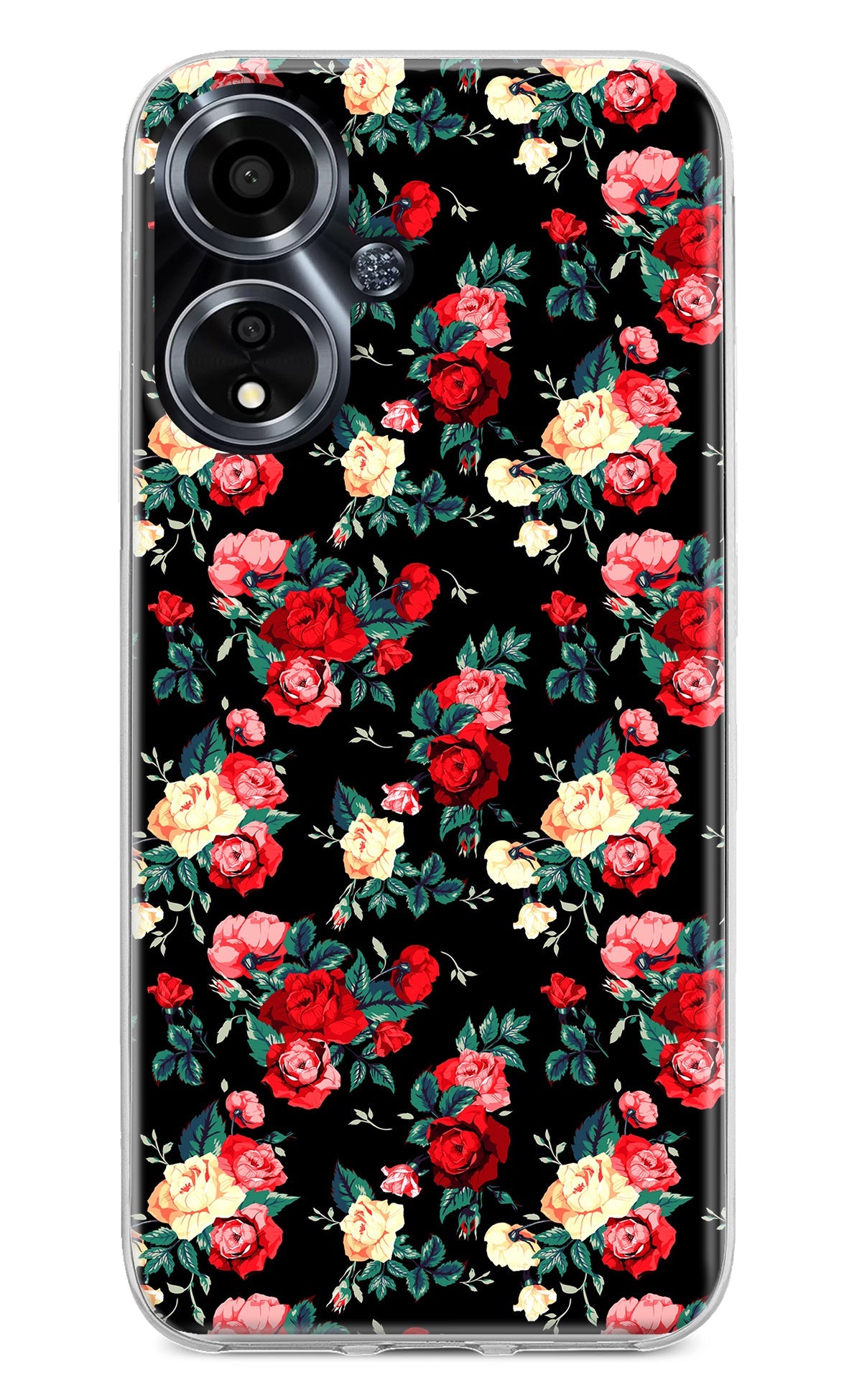 Rose Pattern Oppo A59 5G Back Cover