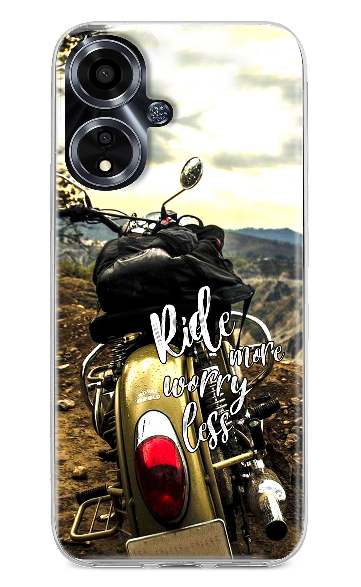 Ride More Worry Less Oppo A59 5G Back Cover