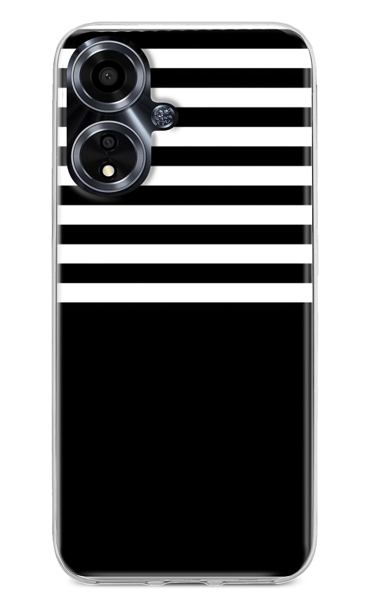 Black and White Print Oppo A59 5G Back Cover