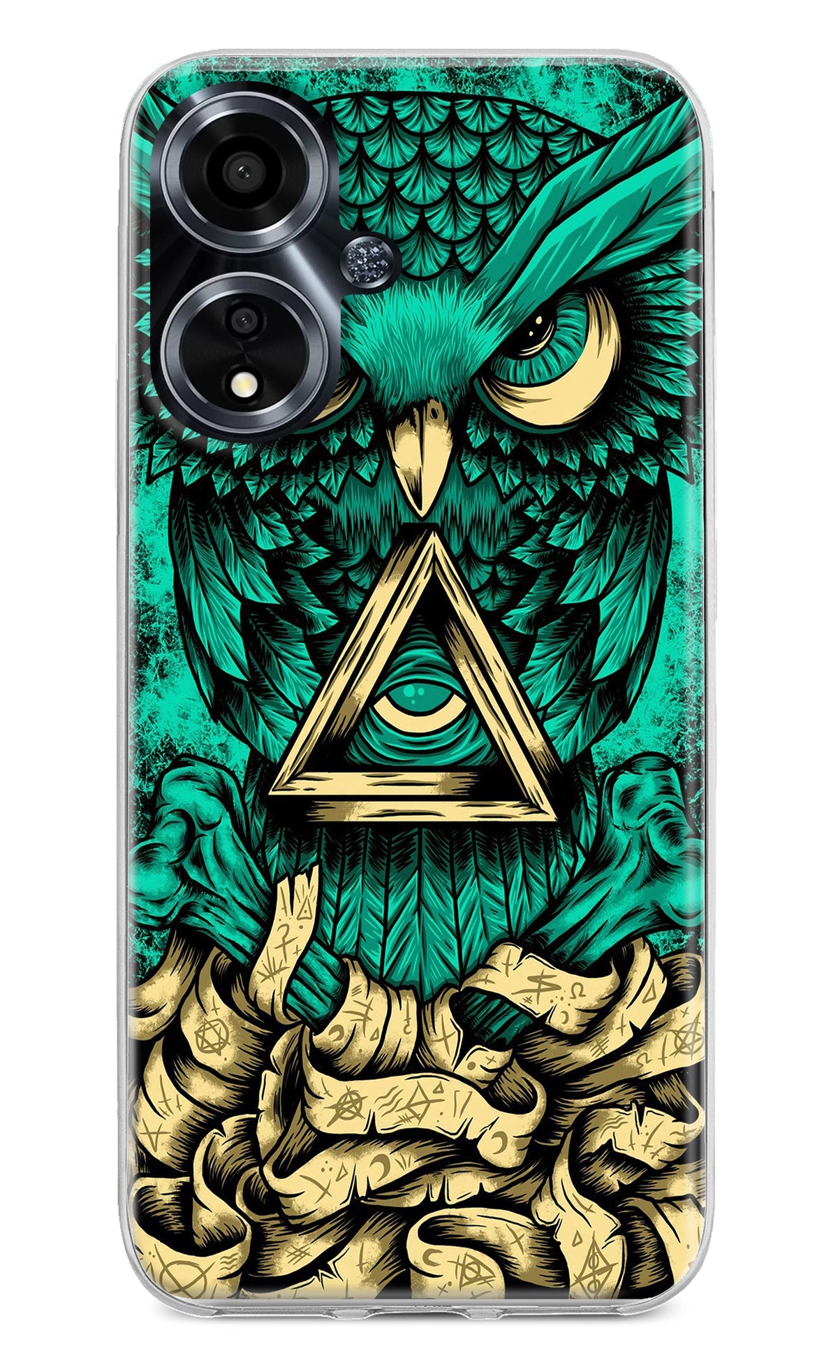 Green Owl Oppo A59 5G Back Cover