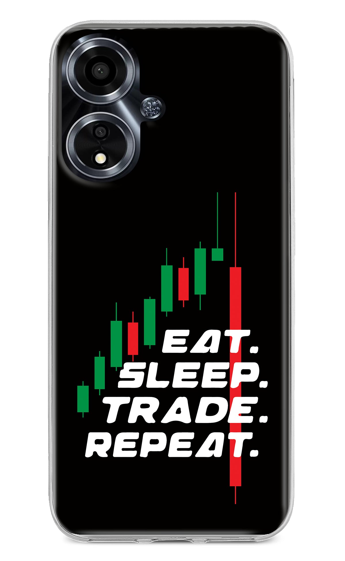 Eat Sleep Trade Repeat Oppo A59 5G Back Cover