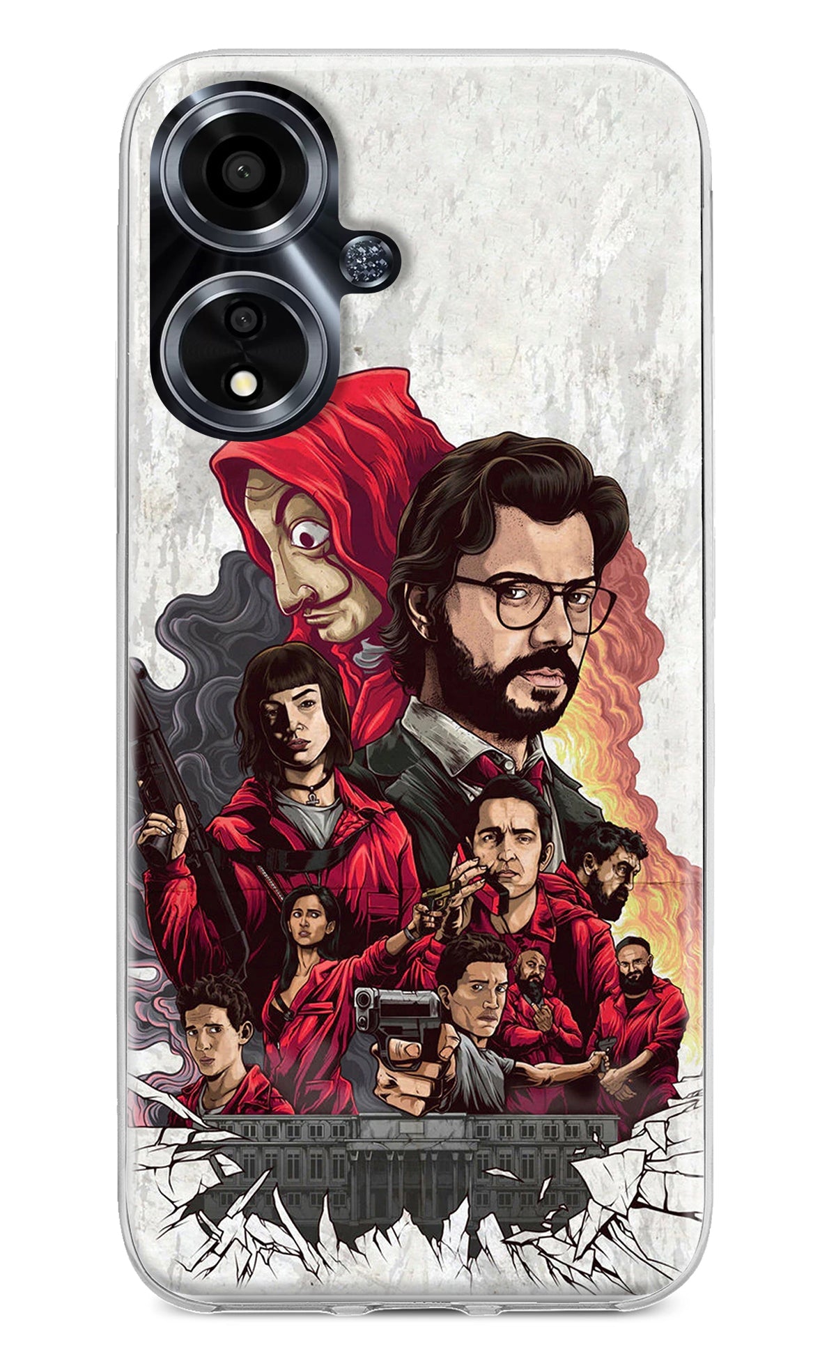 Money Heist Artwork Oppo A59 5G Back Cover