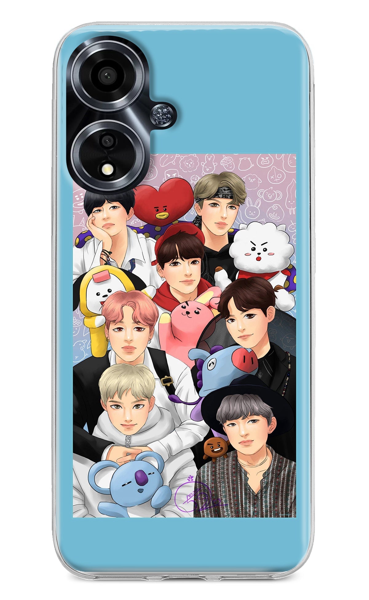 BTS with animals Oppo A59 5G Back Cover